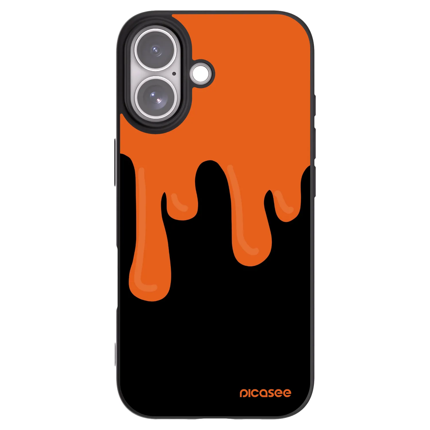 Picasee silikonski črni ovitek za Apple iPhone 17 - Orange spooky