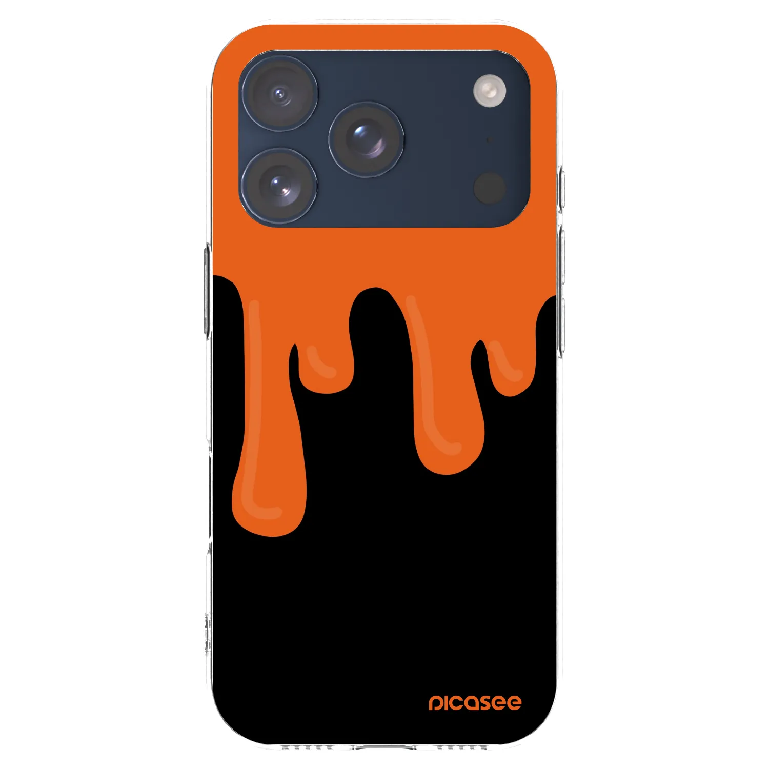 Picasee silikonski prozorni ovitek za Apple iPhone 17 Pro - Orange spooky