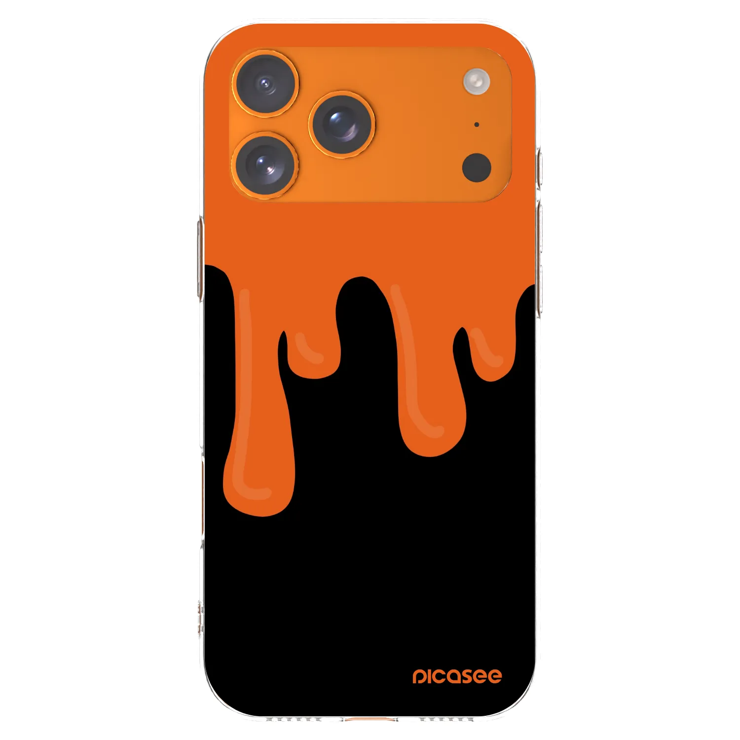 Picasee silikonski prozorni ovitek za Apple iPhone 17 Pro Max - Orange spooky