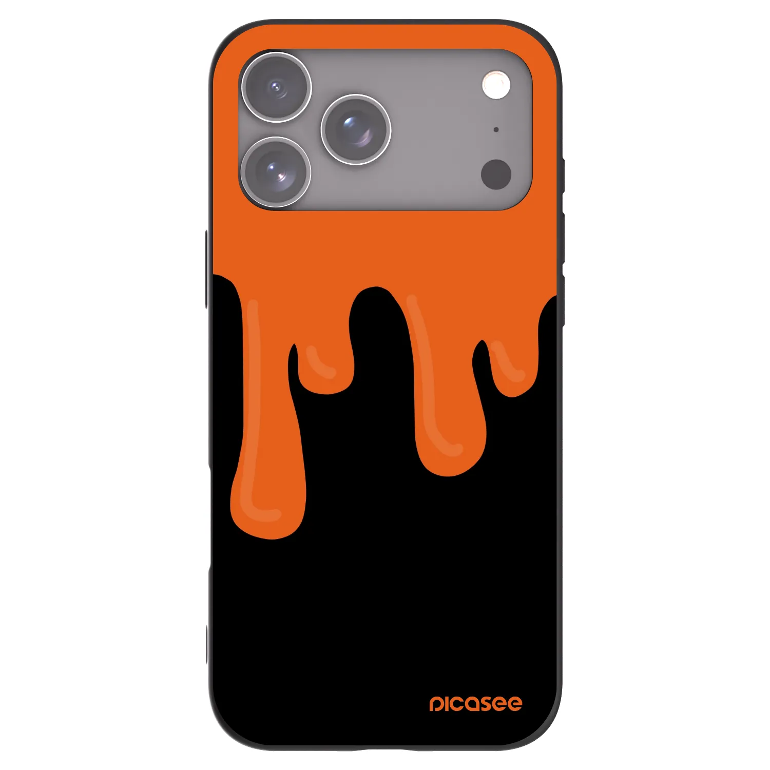 Picasee silikonski črni ovitek za Apple iPhone 17 Pro Max - Orange spooky