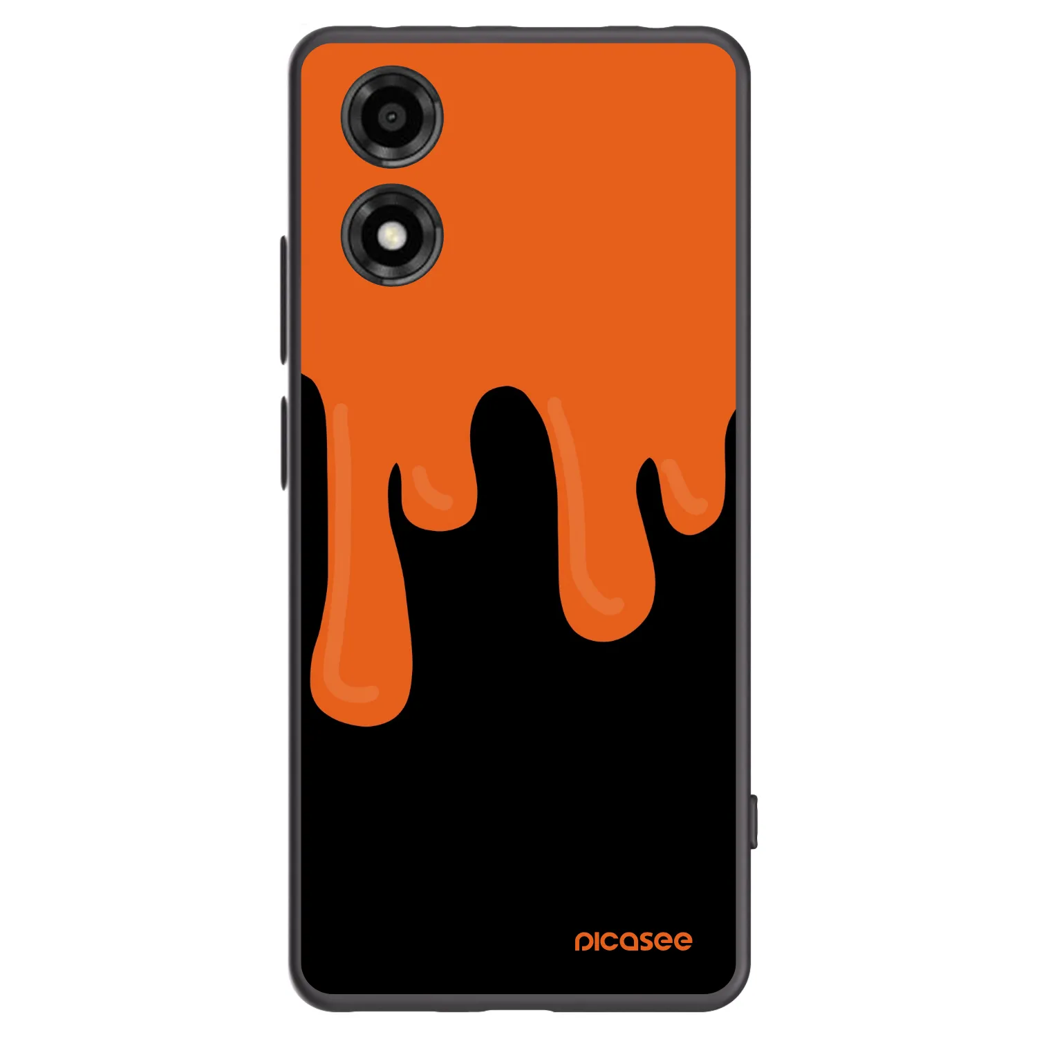 Picasee silikonski črni ovitek za Motorola Moto E14 - Orange spooky