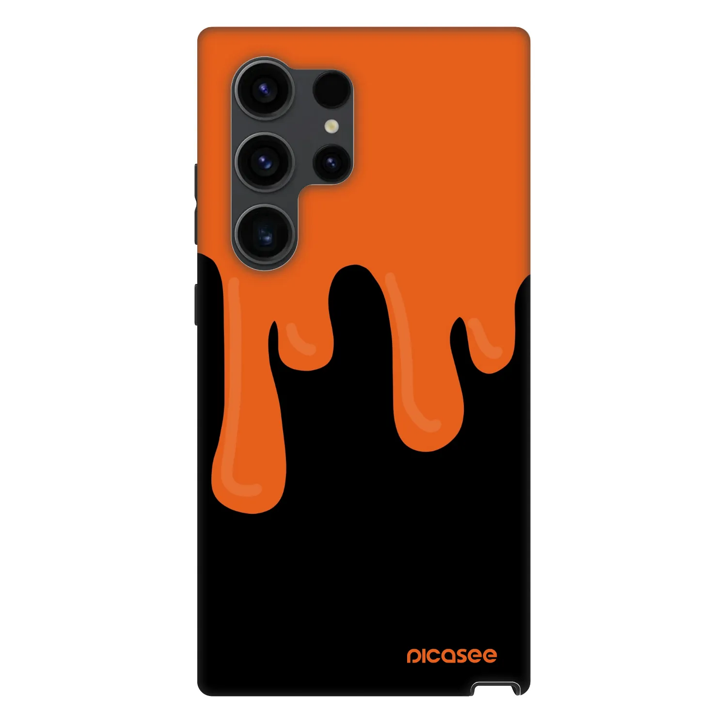 Picasee Fashion Case PowerShare pro Samsung Galaxy S24 Ultra S928B 5G - Orange spooky