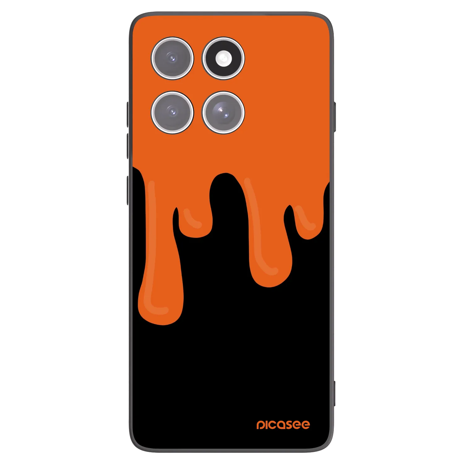 Picasee silikonski črni ovitek za Motorola Edge 60 Pro - Orange spooky