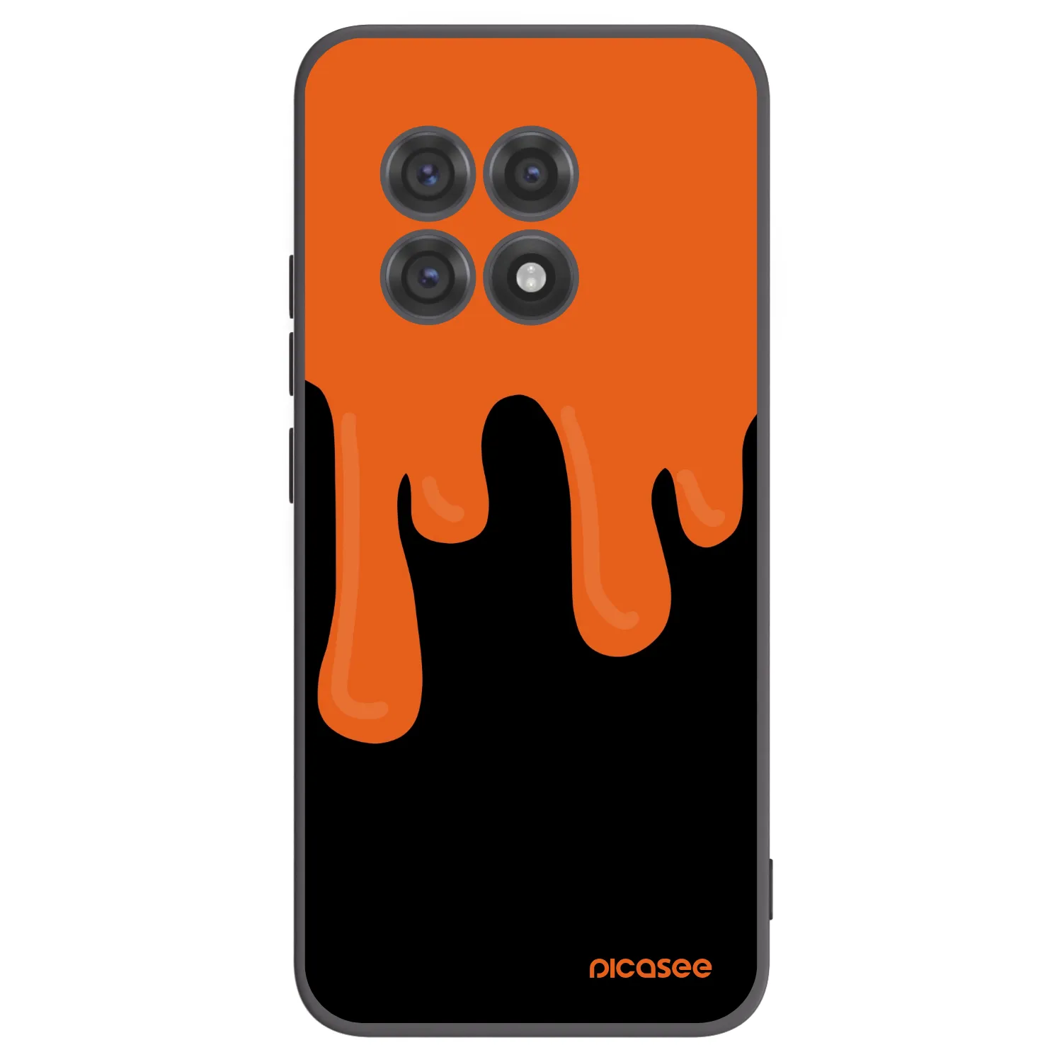 Picasee silikonski črni ovitek za OnePlus 13R 5G - Orange spooky
