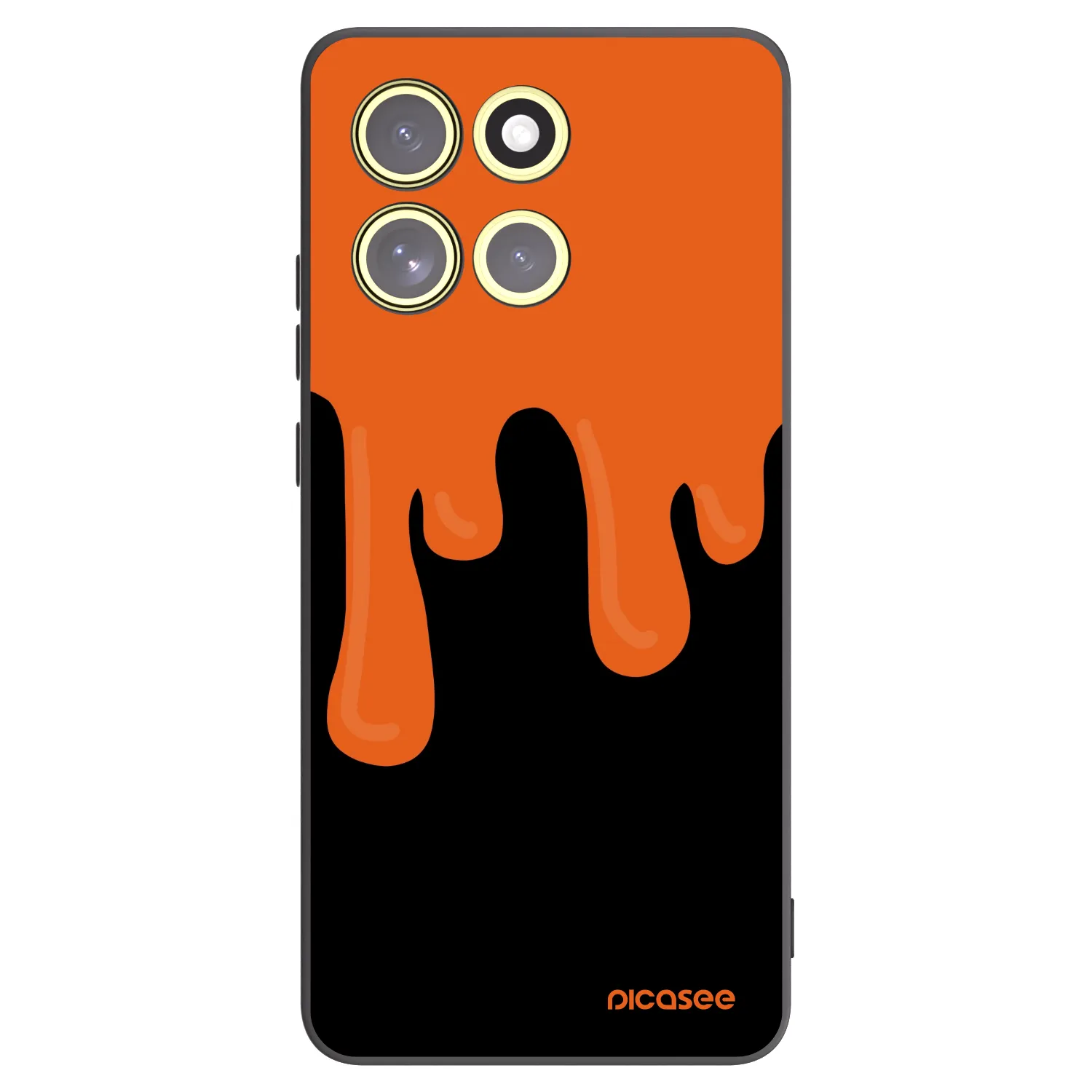 Picasee silikonski črni ovitek za Motorola Moto G86 5G - Orange spooky