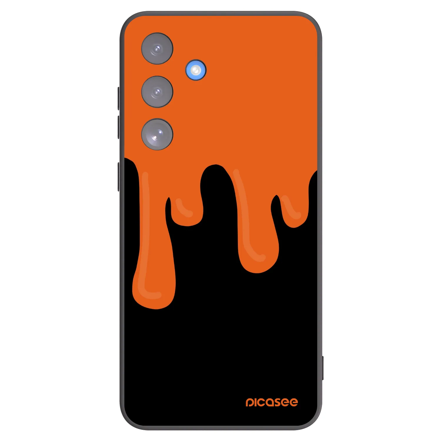 Picasee silikonski črni ovitek za Samsung Galaxy S25 FE 5G - Orange spooky