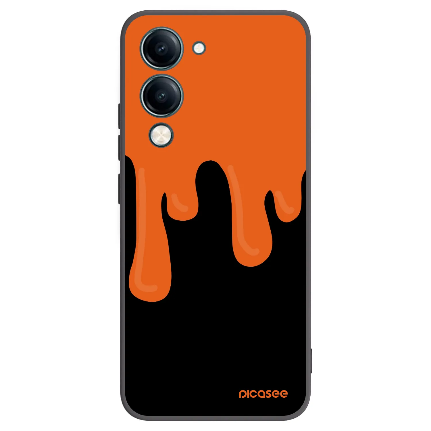 Picasee silikonski črni ovitek za Vivo Y29s 5G - Orange spooky