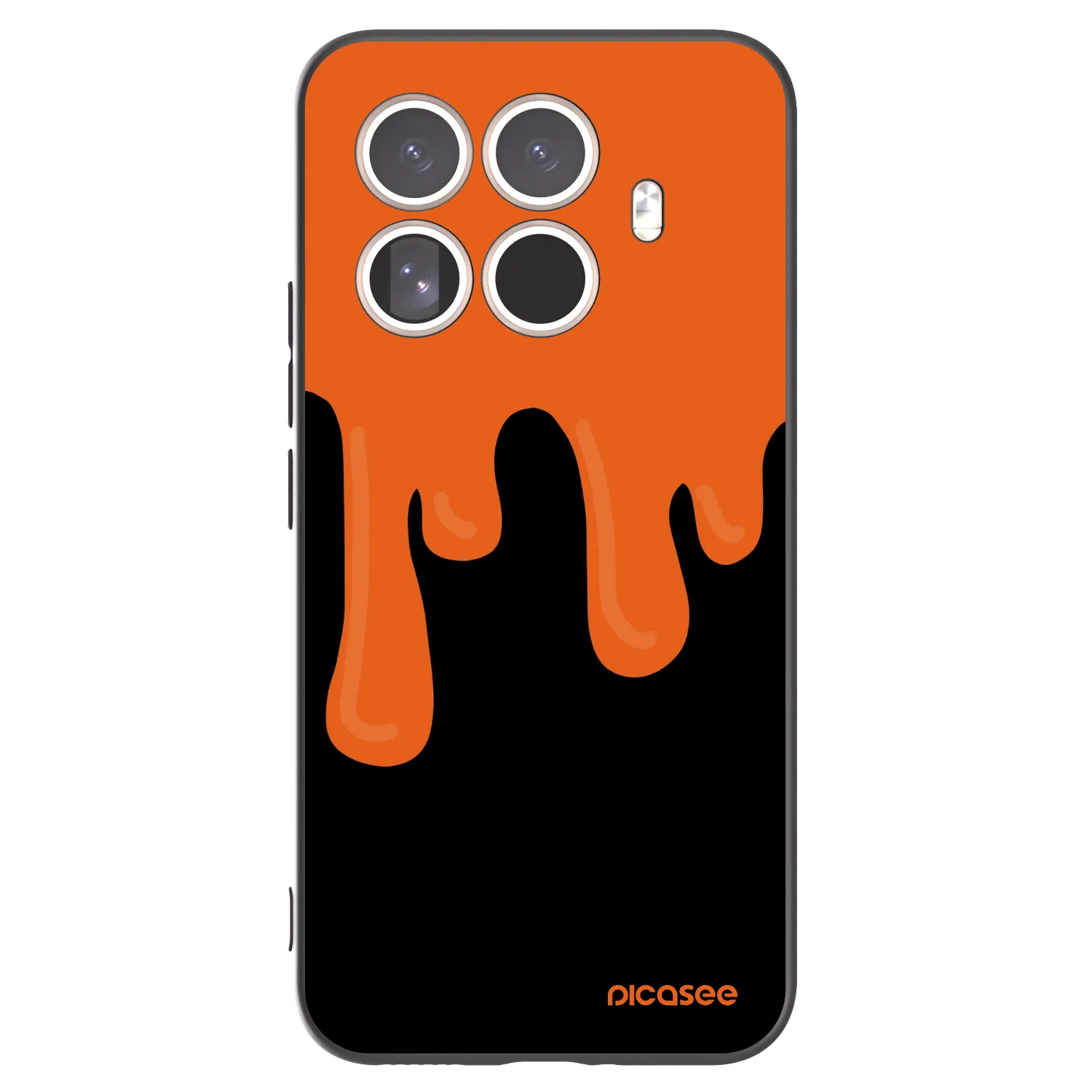 Picasee silikonski črni ovitek za Xiaomi 15T Pro - Orange spooky
