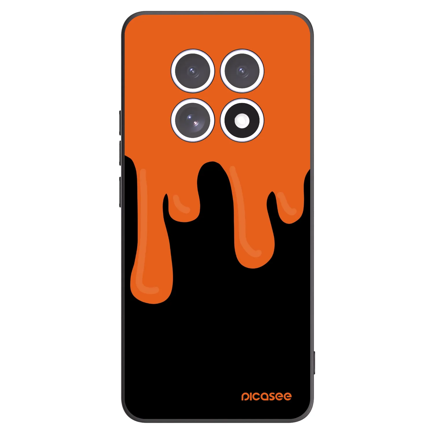 Picasee silikonski črni ovitek za Xiaomi Redmi Note 15 4G - Orange spooky