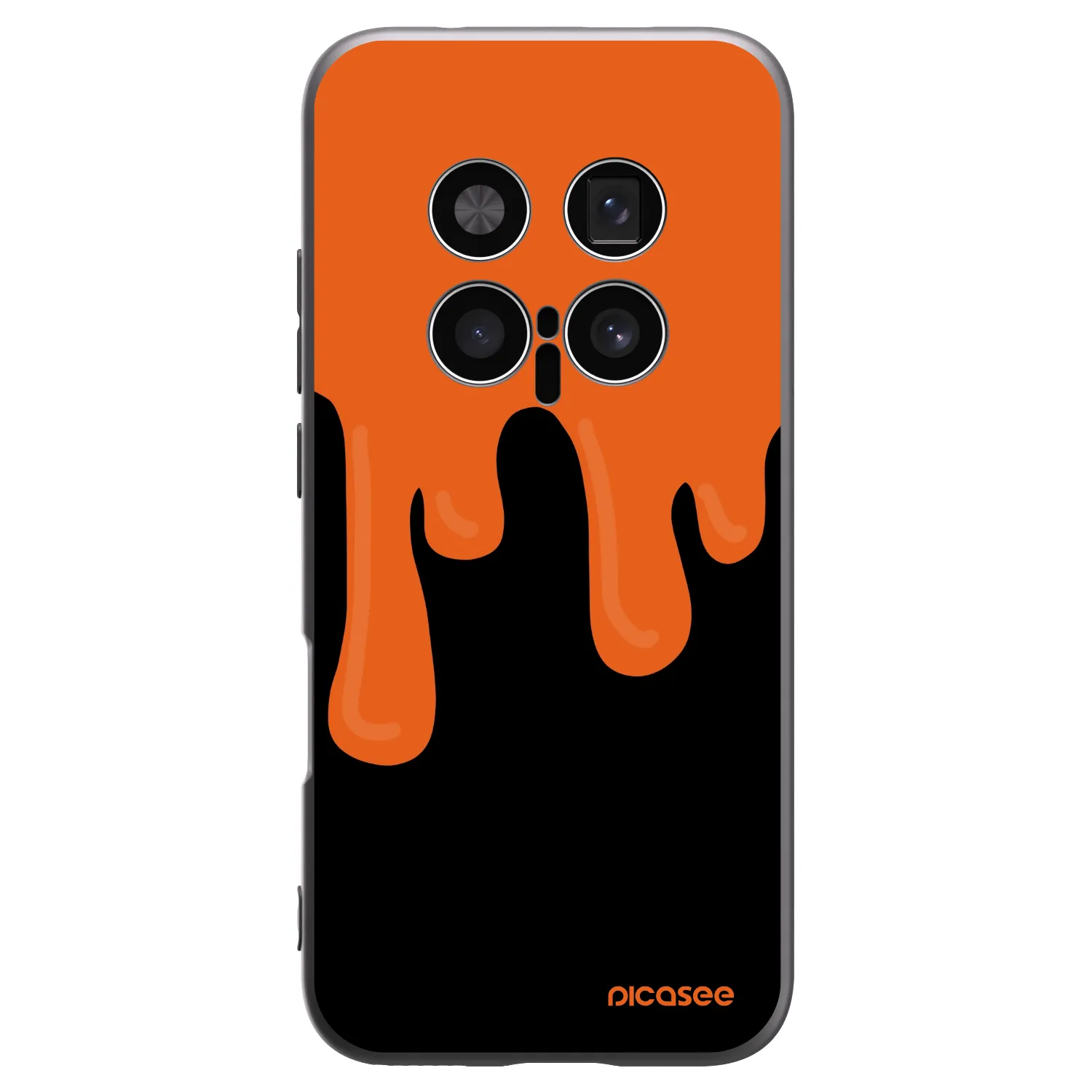 Picasee silikonski črni ovitek za Honor Magic8 Pro 5G - Orange spooky