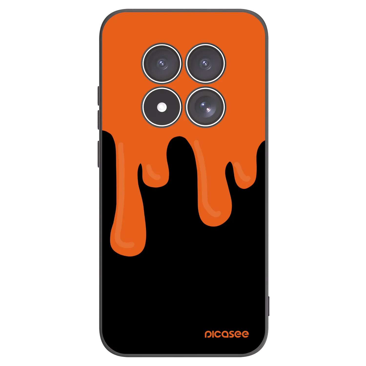 Picasee silikonski črni ovitek za Xiaomi Redmi Note 15 Pro 5G - Orange spooky