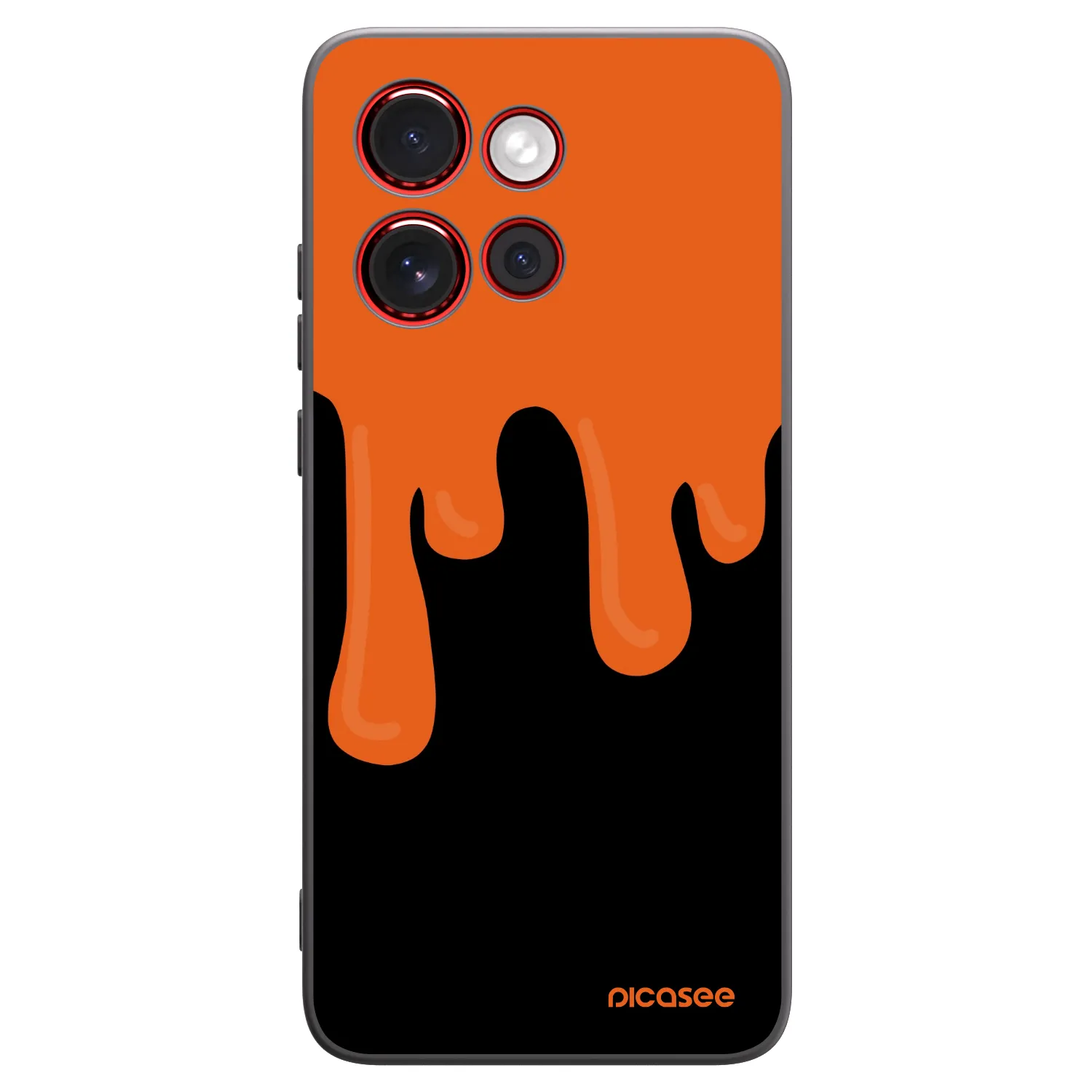 Picasee silikonski črni ovitek za Motorola Edge 60 Neo 5G - Orange spooky