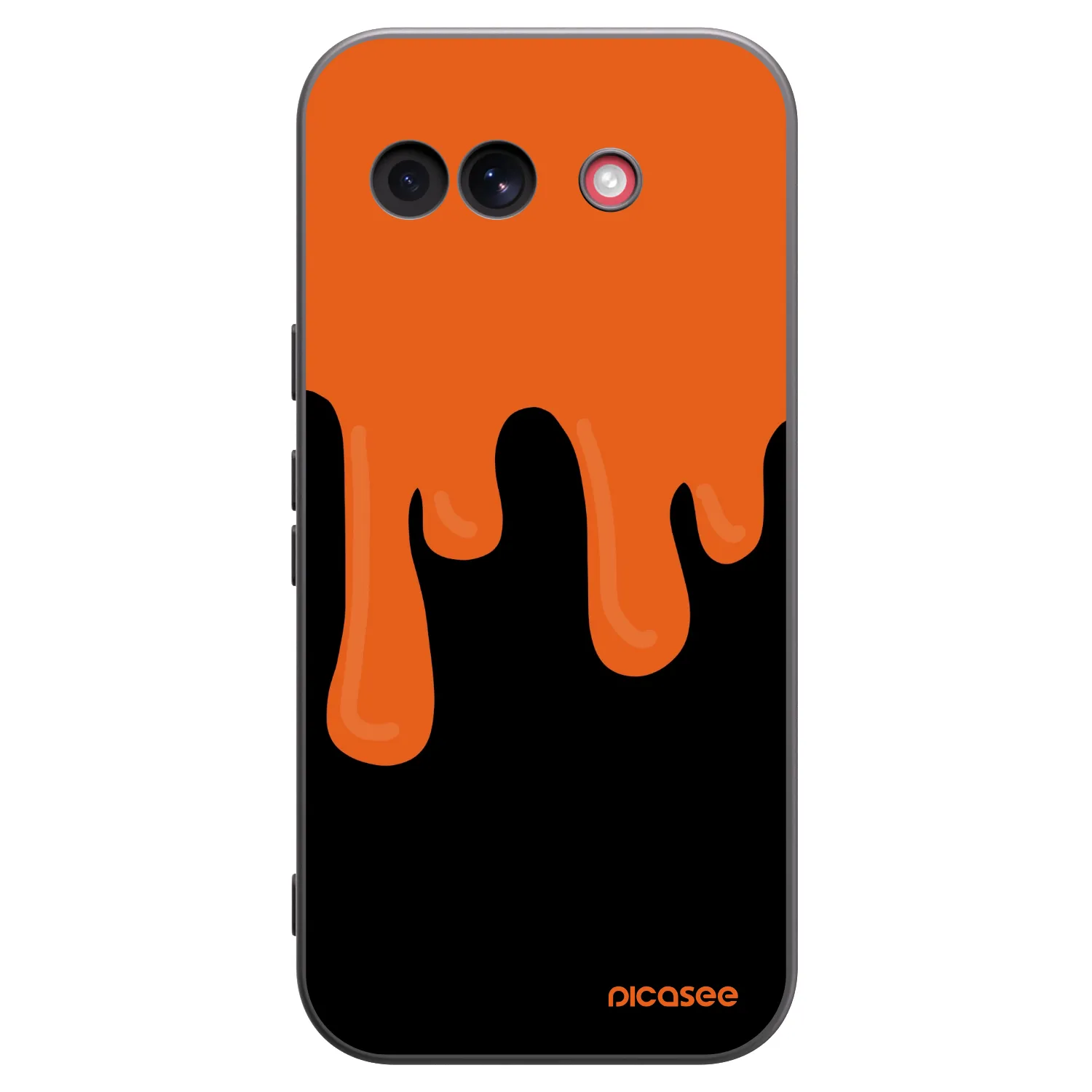 Picasee silikonski črni ovitek za Google Pixel 10a - Orange spooky