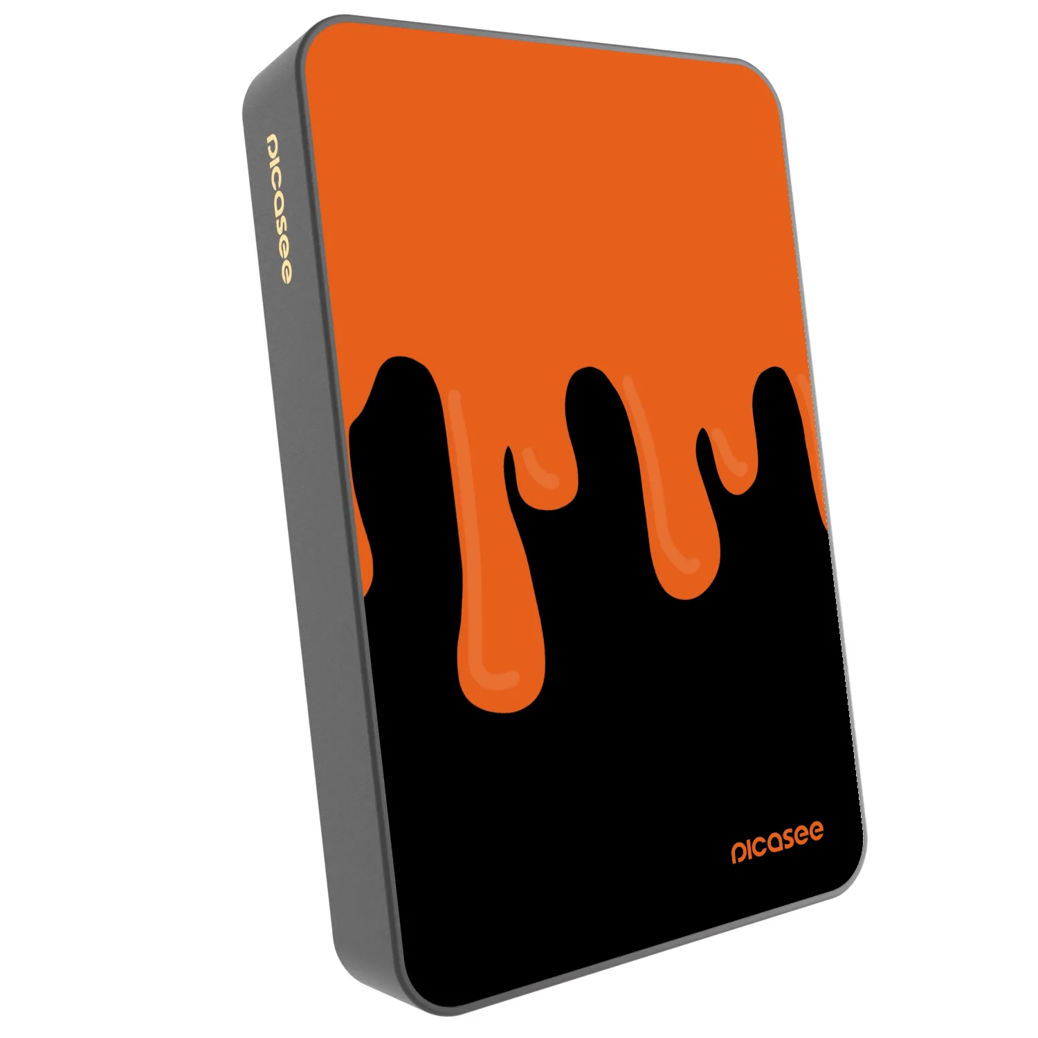Picasee Prenosna baterija z MagSafe 10 000 mAh Siva - Orange spooky
