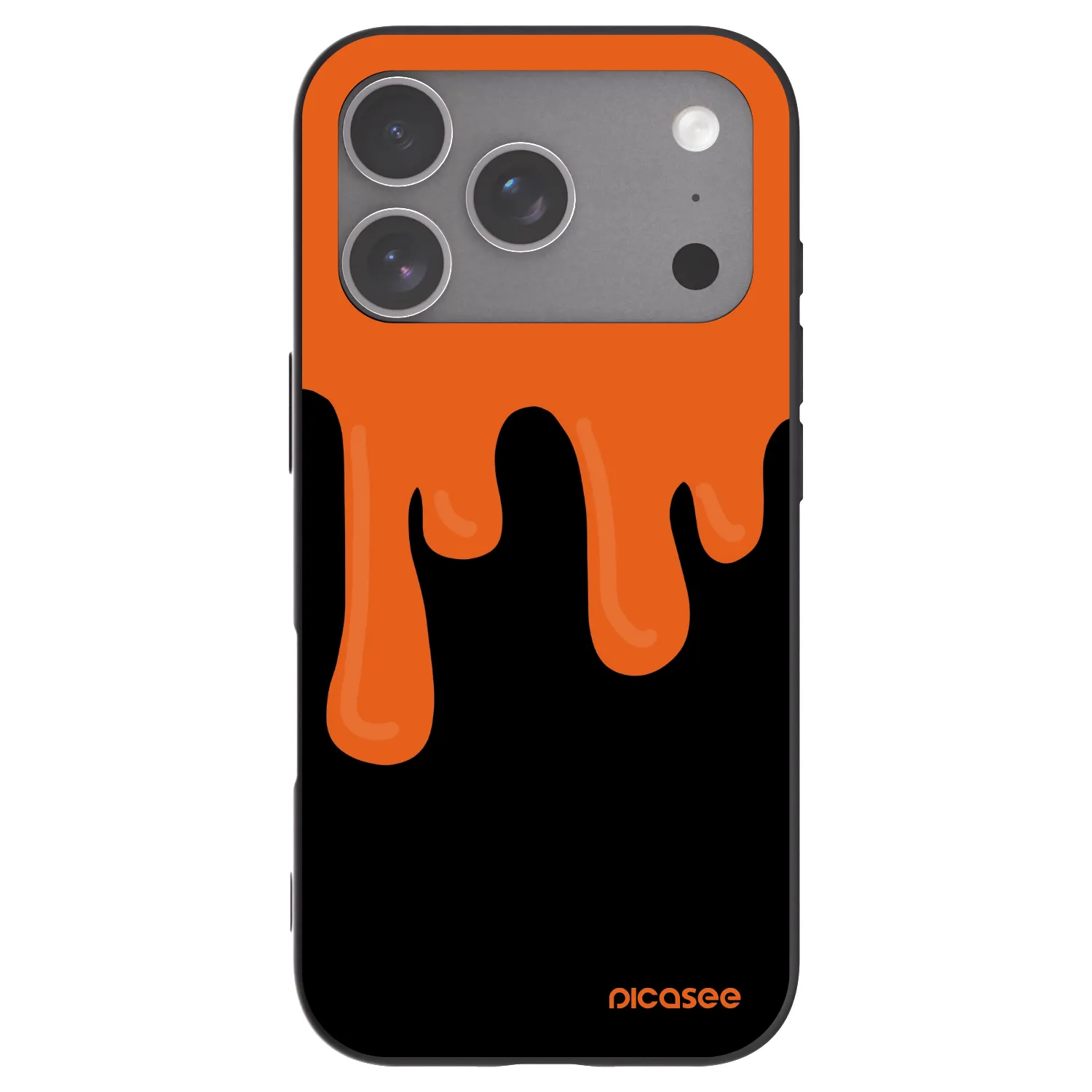 Picasee silikonski črni ovitek za Apple iPhone 18 Pro - Orange spooky