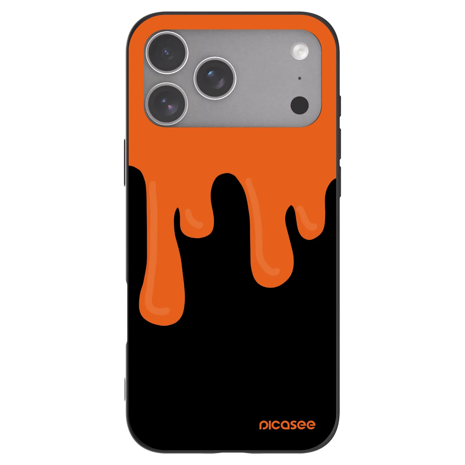 Picasee silikonski črni ovitek za Apple iPhone 18 Pro Max - Orange spooky