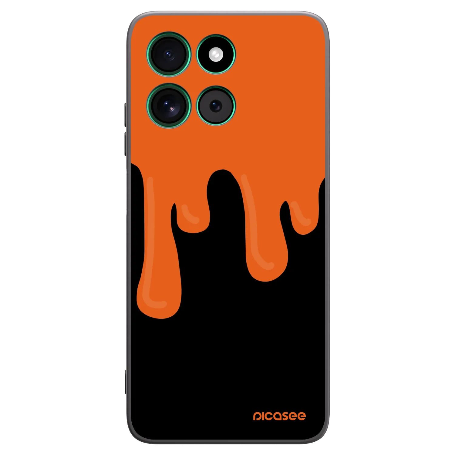 Picasee silikonski črni ovitek za Motorola Moto G57 Power - Orange spooky