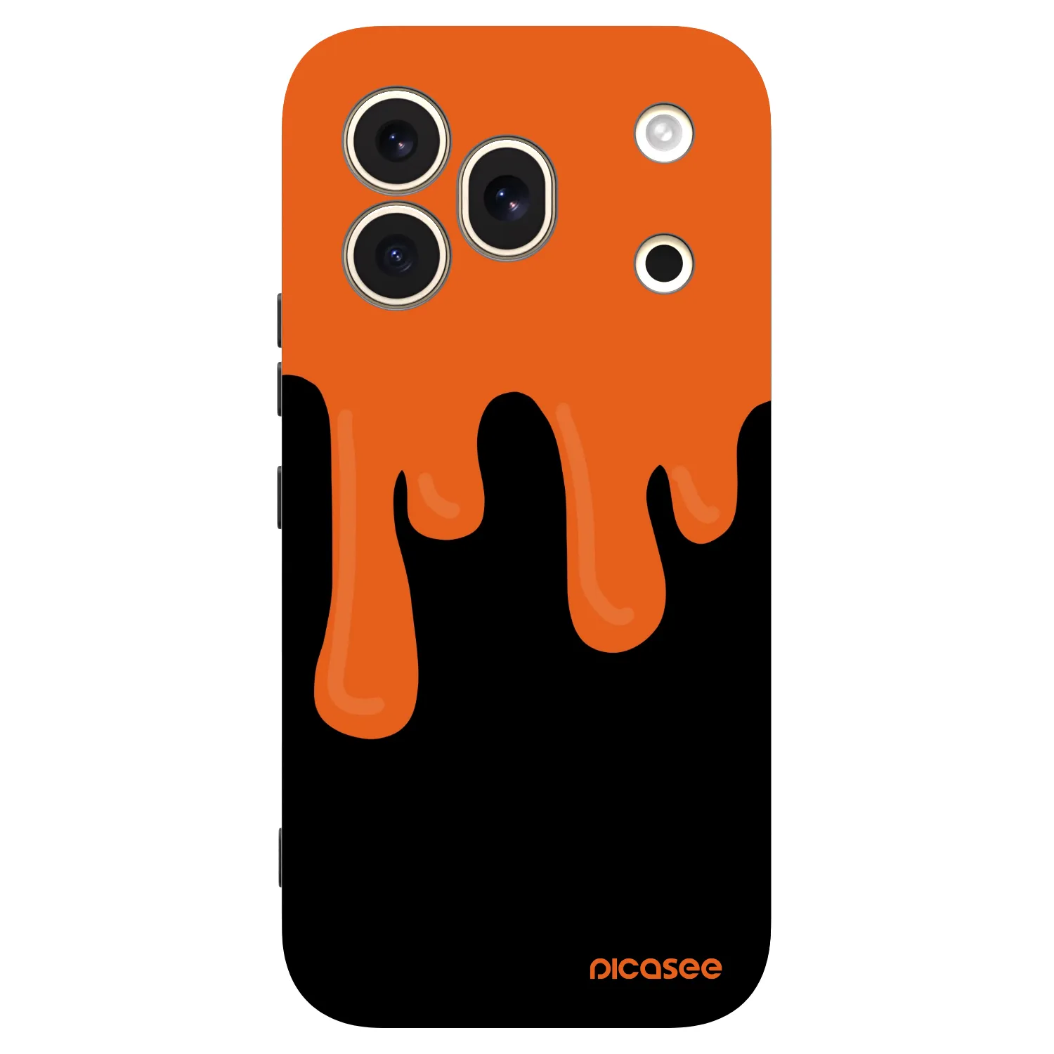 Picasee silikonski črni ovitek za Honor 600 Pro - Orange spooky