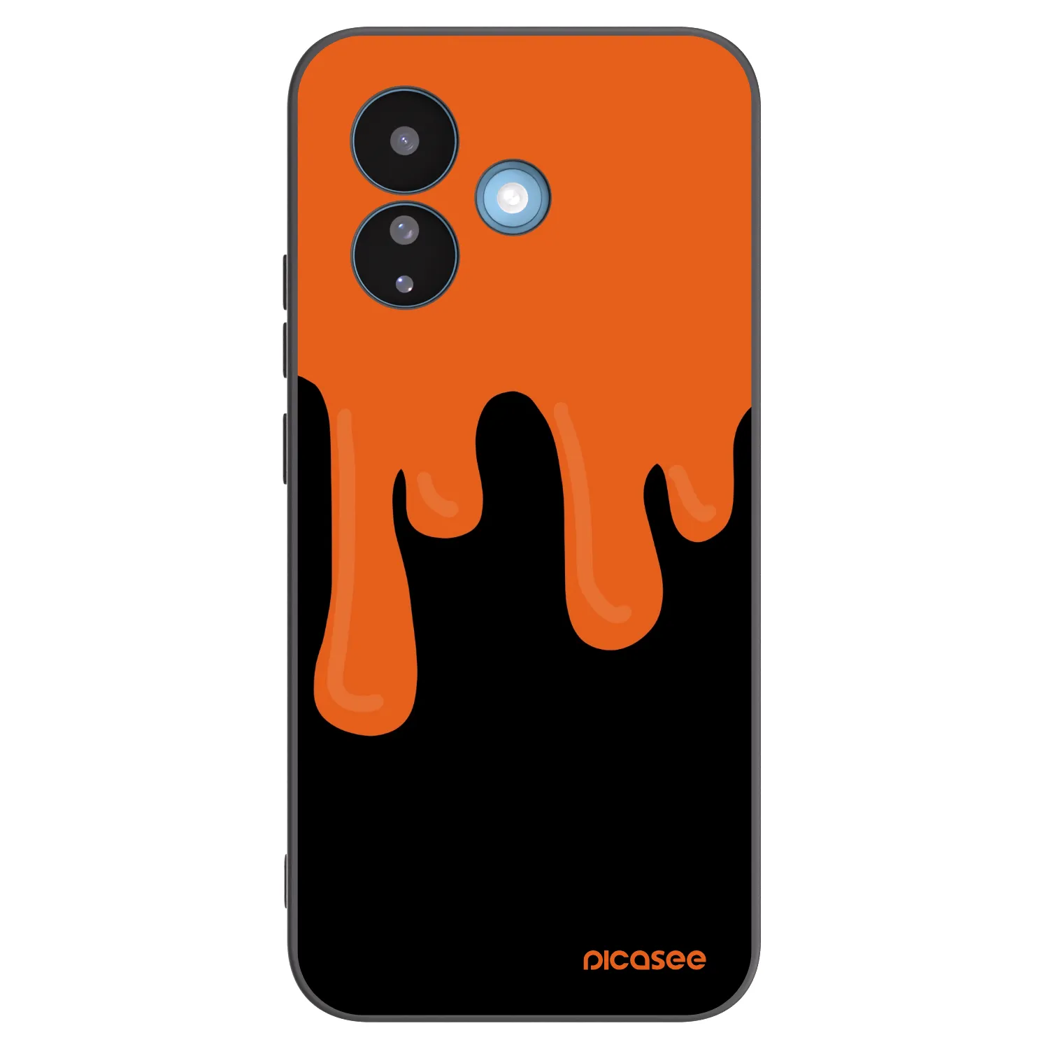 Picasee silikonski črni ovitek za Xiaomi Redmi Note 17 Pro 5G - Orange spooky