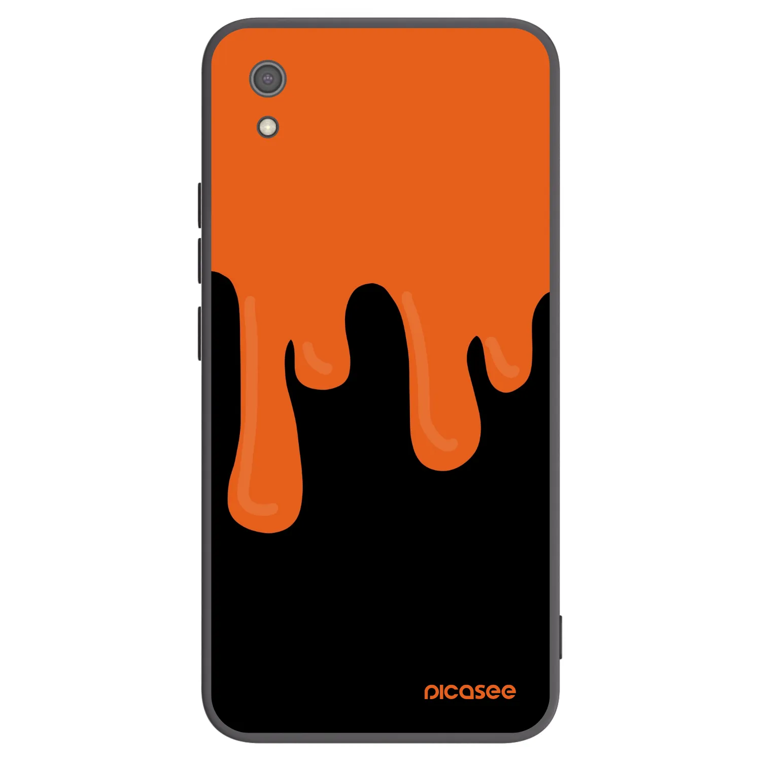Picasee silikonski črni ovitek za Xiaomi Redmi 7A - Orange spooky