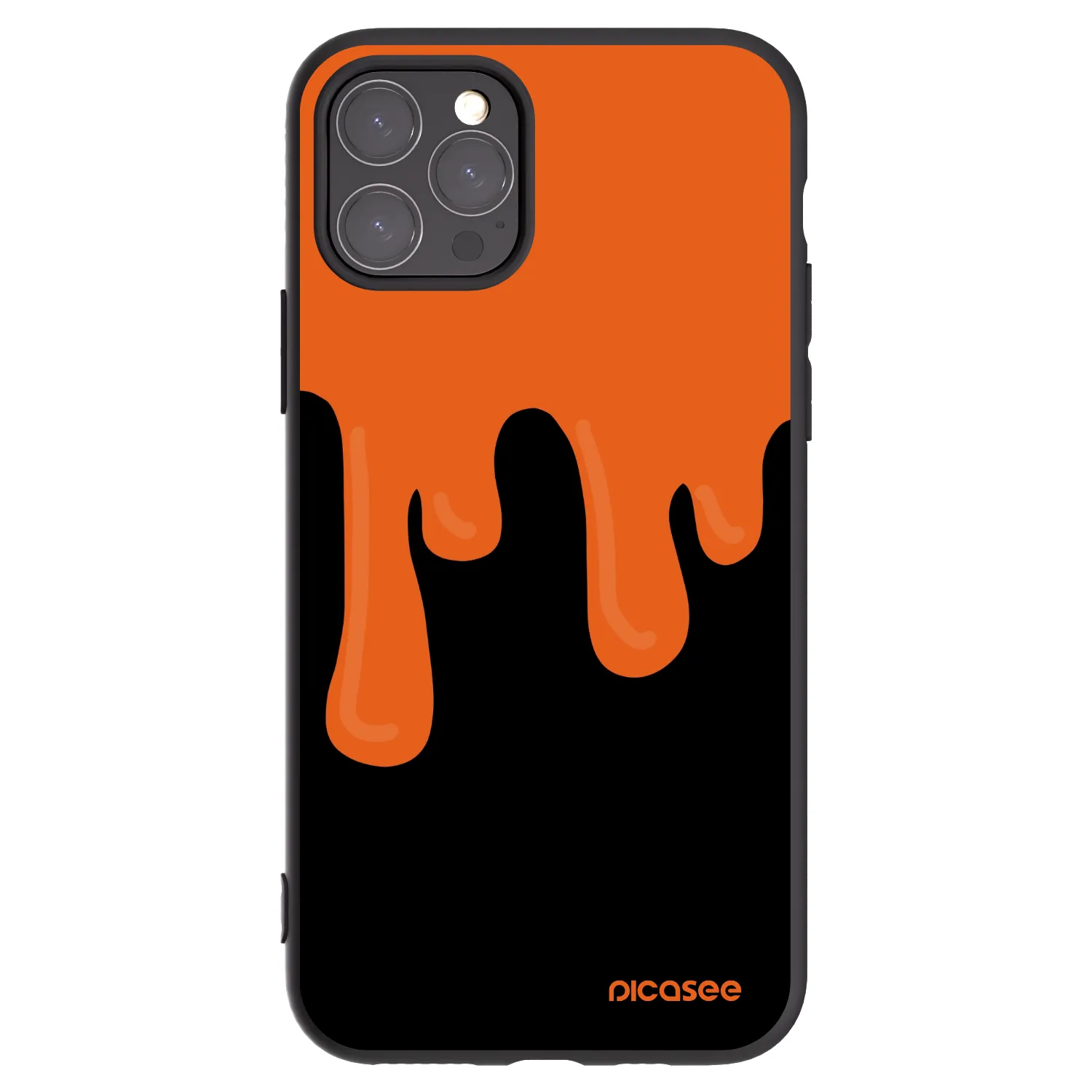 Picasee silikonski črni ovitek za Apple iPhone 11 Pro - Orange spooky