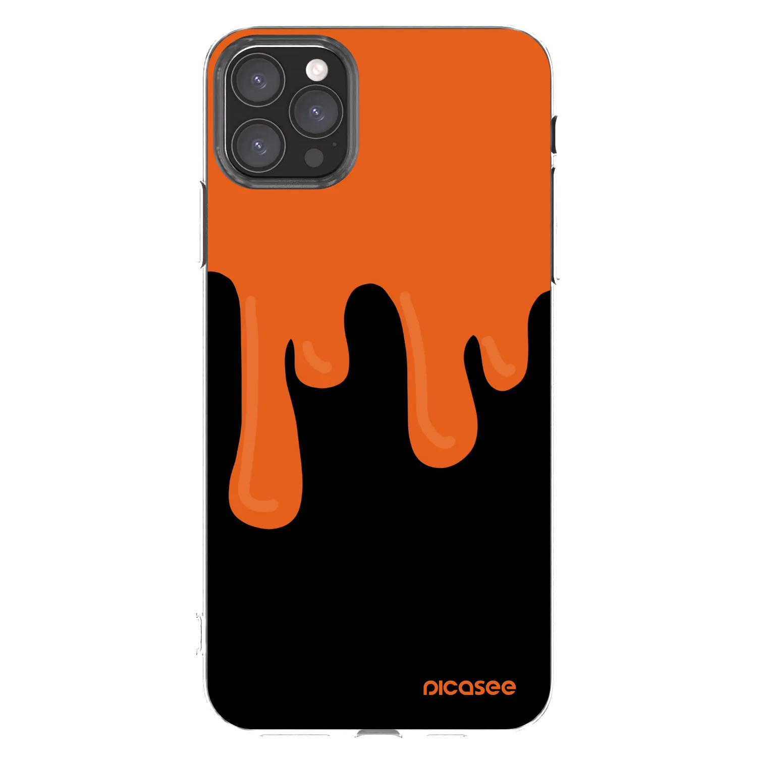 Picasee silikonski prozorni ovitek za Apple iPhone 11 Pro Max - Orange spooky