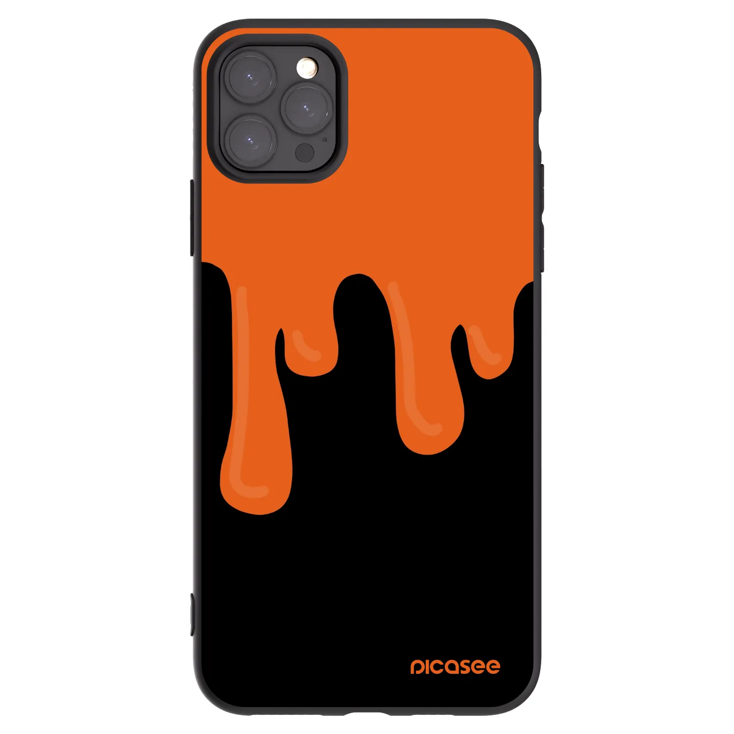 Picasee silikonski črni ovitek za Apple iPhone 11 Pro Max - Orange spooky