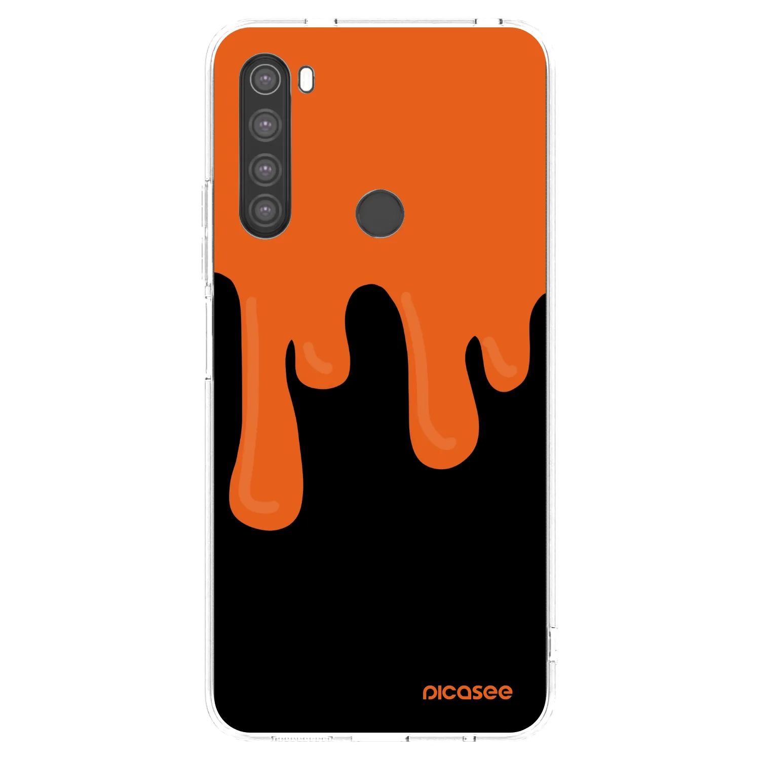 Picasee silikonski prozorni ovitek za Xiaomi Redmi Note 8 - Orange spooky