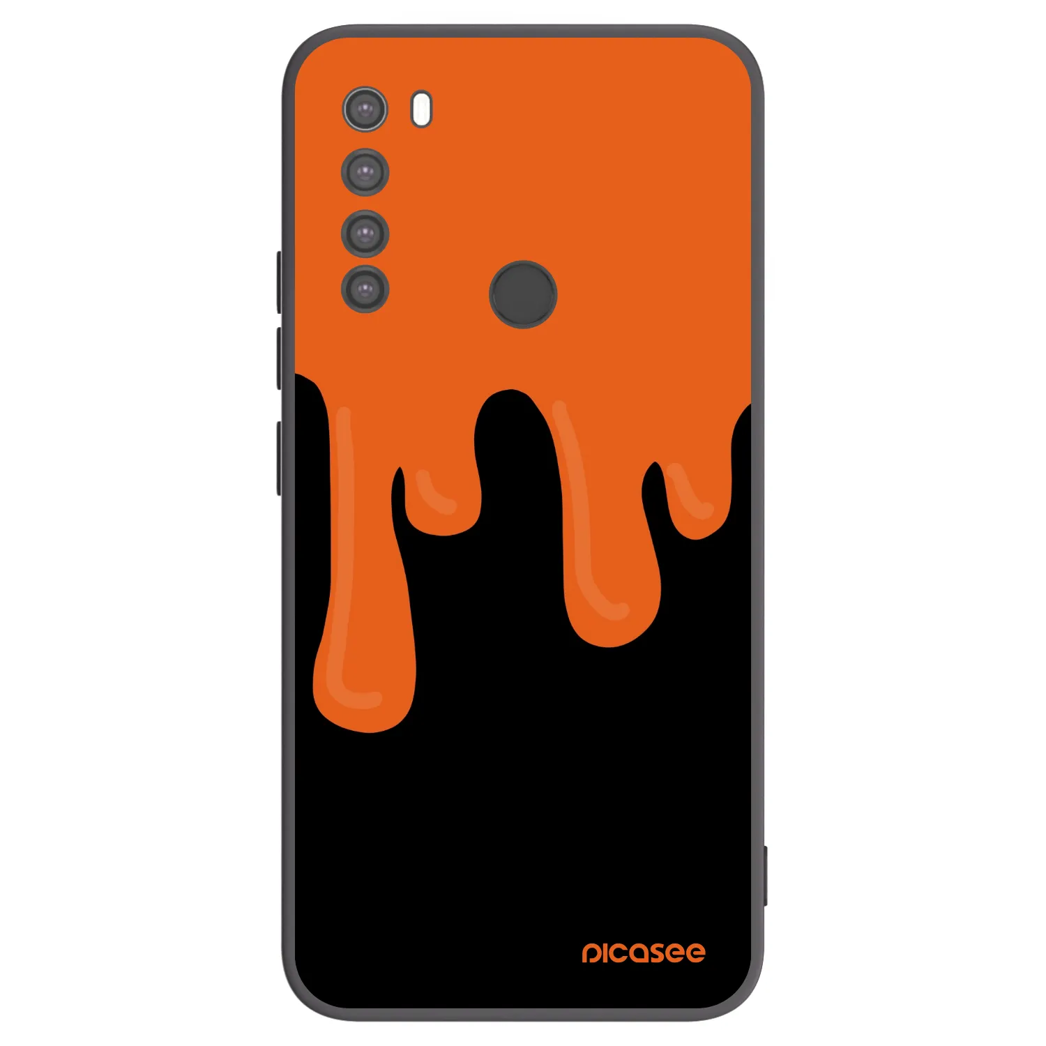Picasee silikonski črni ovitek za Xiaomi Redmi Note 8 - Orange spooky