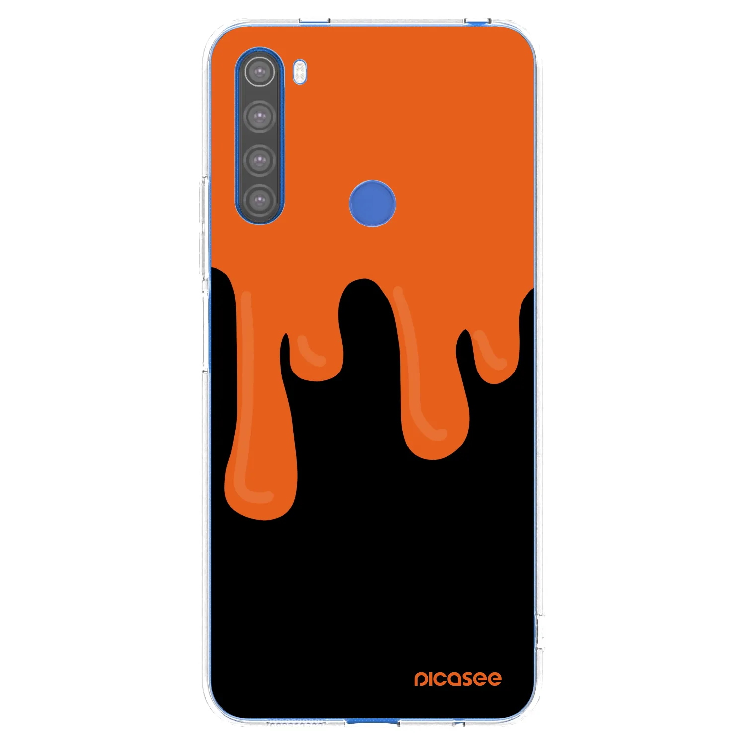 Picasee silikonski prozorni ovitek za Xiaomi Redmi Note 8T - Orange spooky