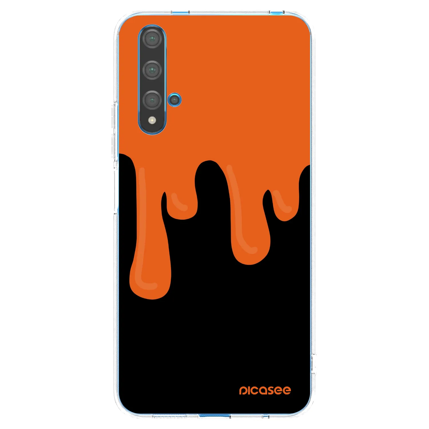 Picasee silikonski prozorni ovitek za Huawei Nova 5T - Orange spooky