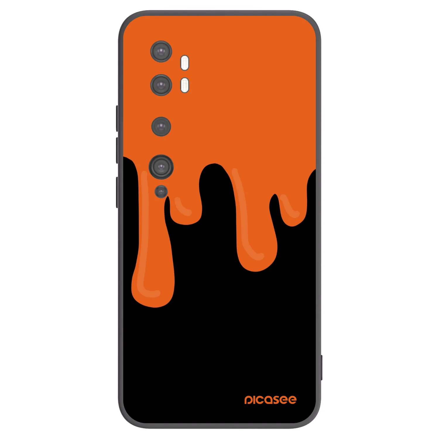 Picasee silikonski črni ovitek za Xiaomi Mi Note 10 (Pro) - Orange spooky