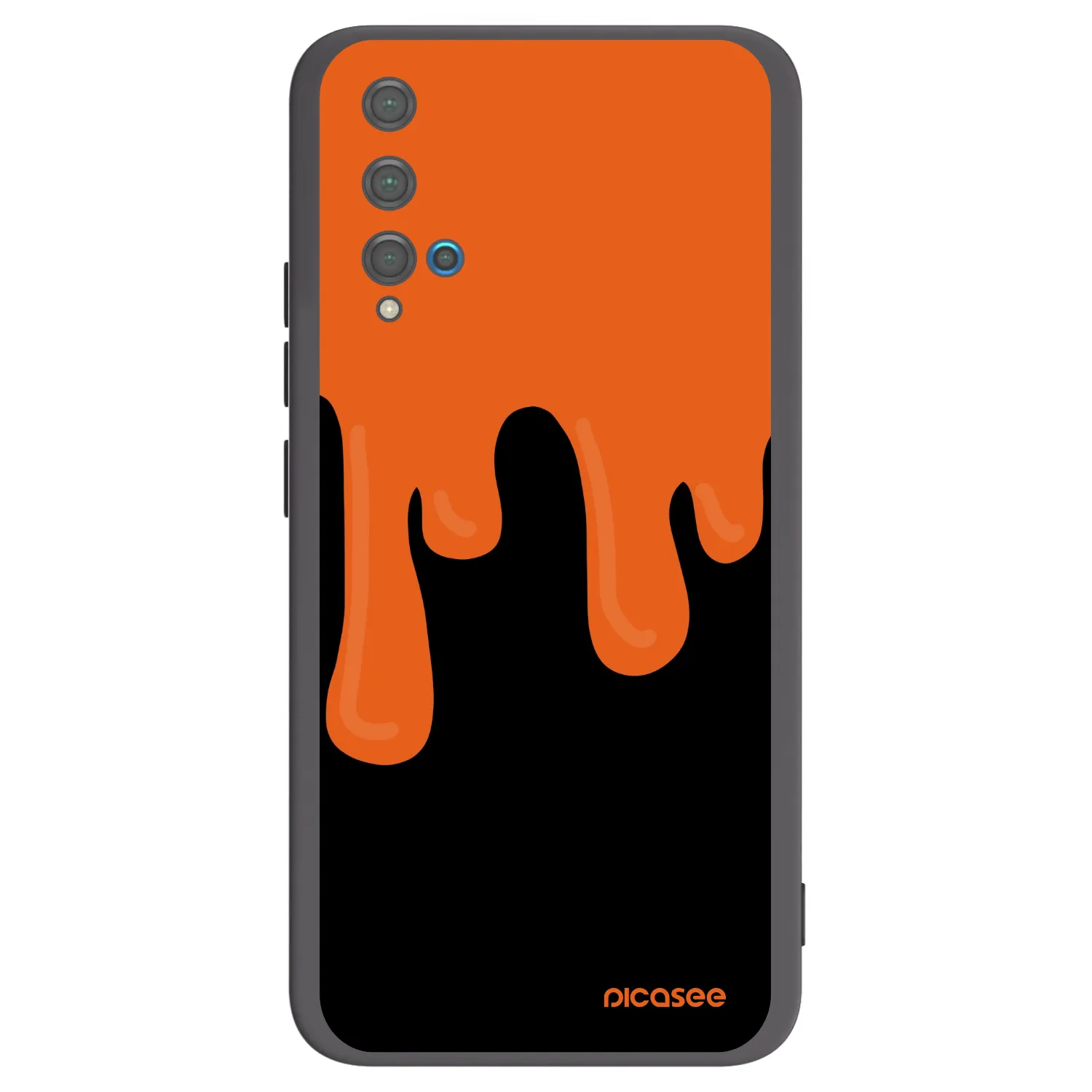 Picasee silikonski črni ovitek za Huawei Nova 5T - Orange spooky