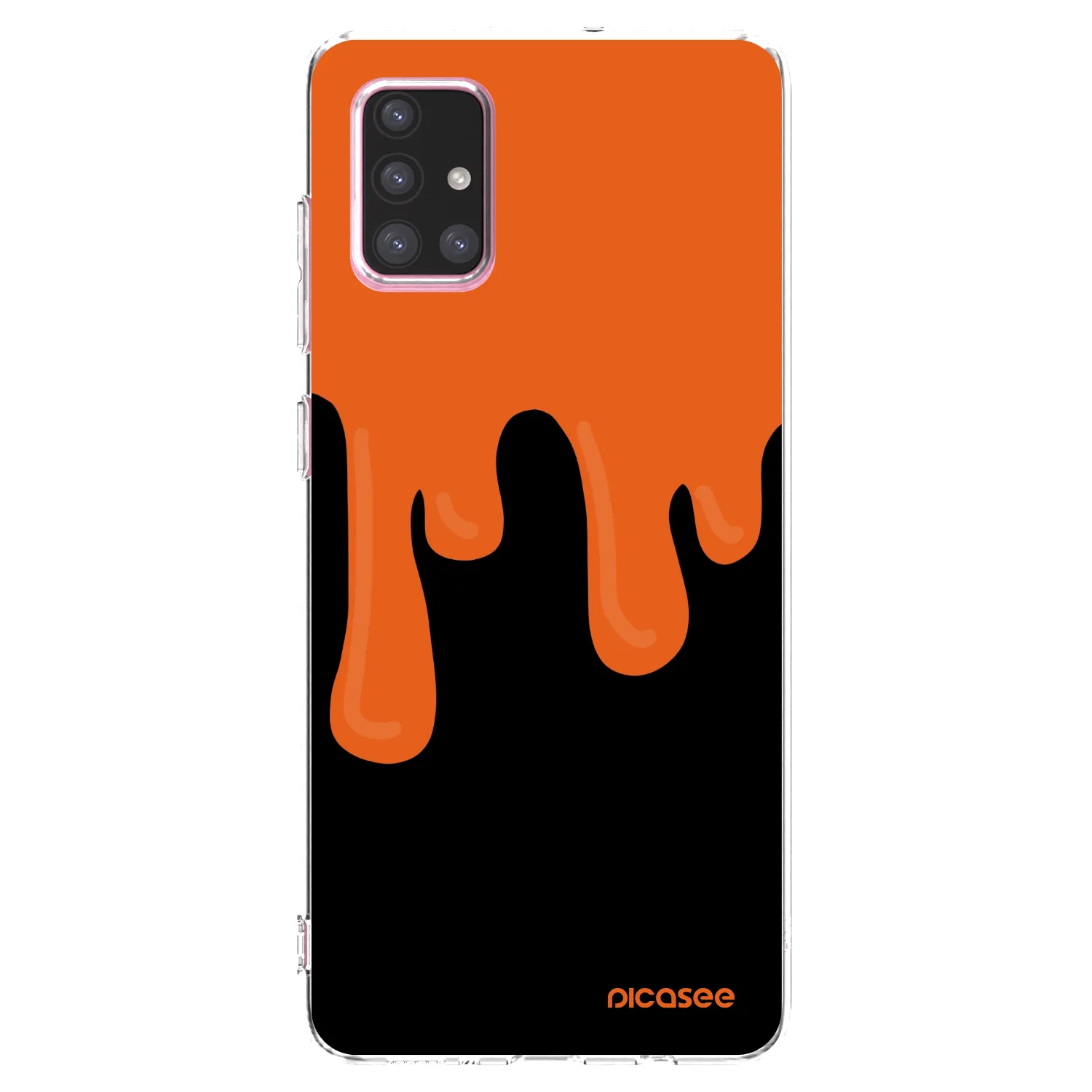 Picasee silikonski prozorni ovitek za Samsung Galaxy A71 A715F - Orange spooky