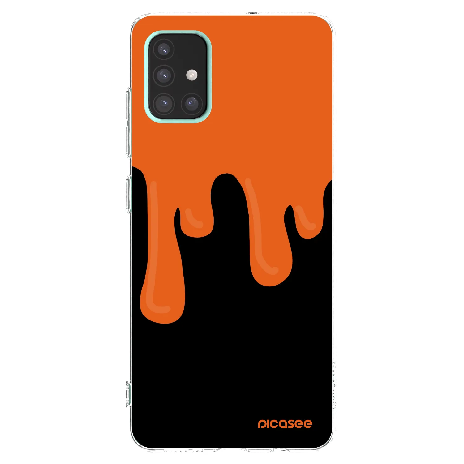 Picasee silikonski prozorni ovitek za Samsung Galaxy A51 A515F - Orange spooky