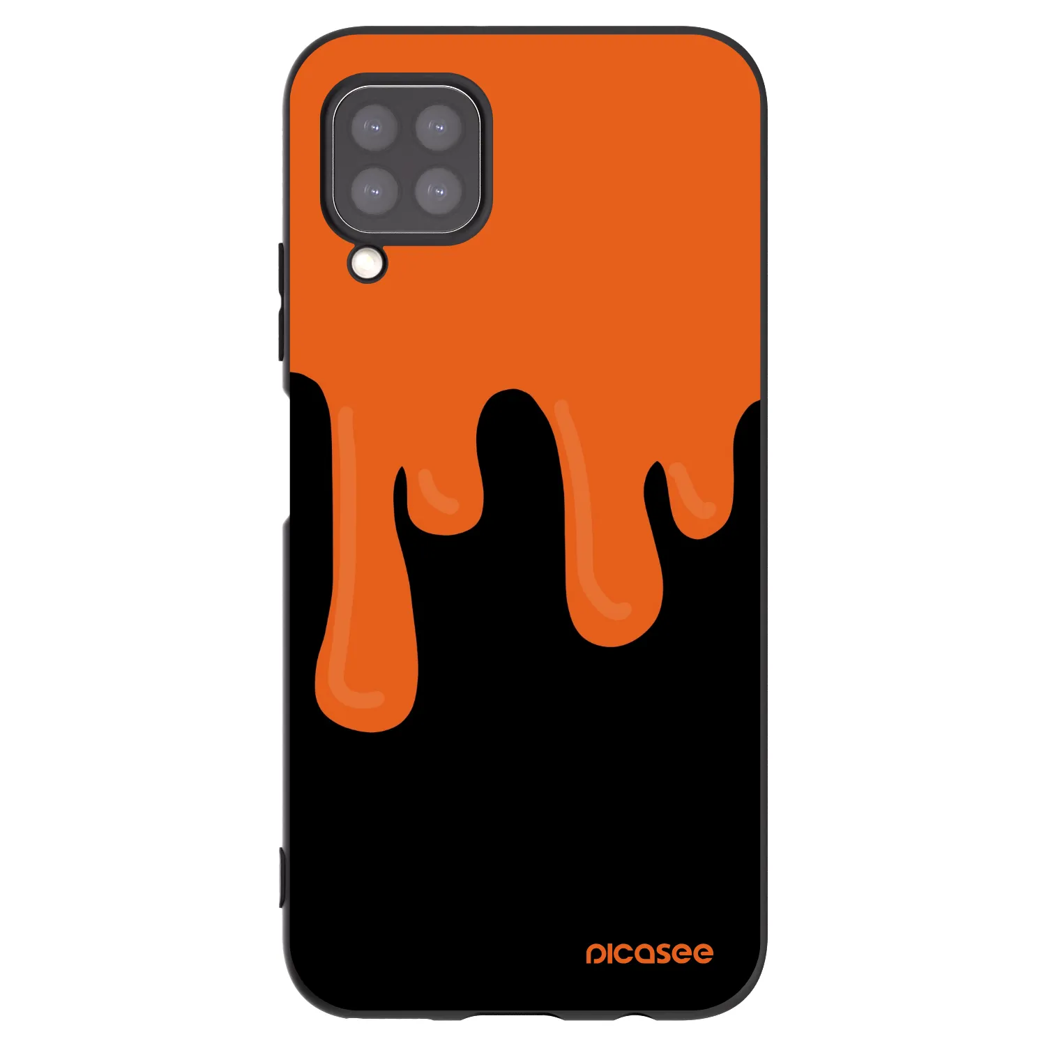 Picasee silikonski črni ovitek za Huawei P40 Lite - Orange spooky