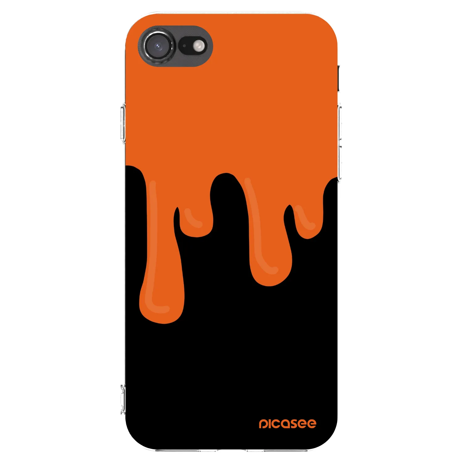 Picasee silikonski prozorni ovitek za Apple iPhone SE 2020 - Orange spooky