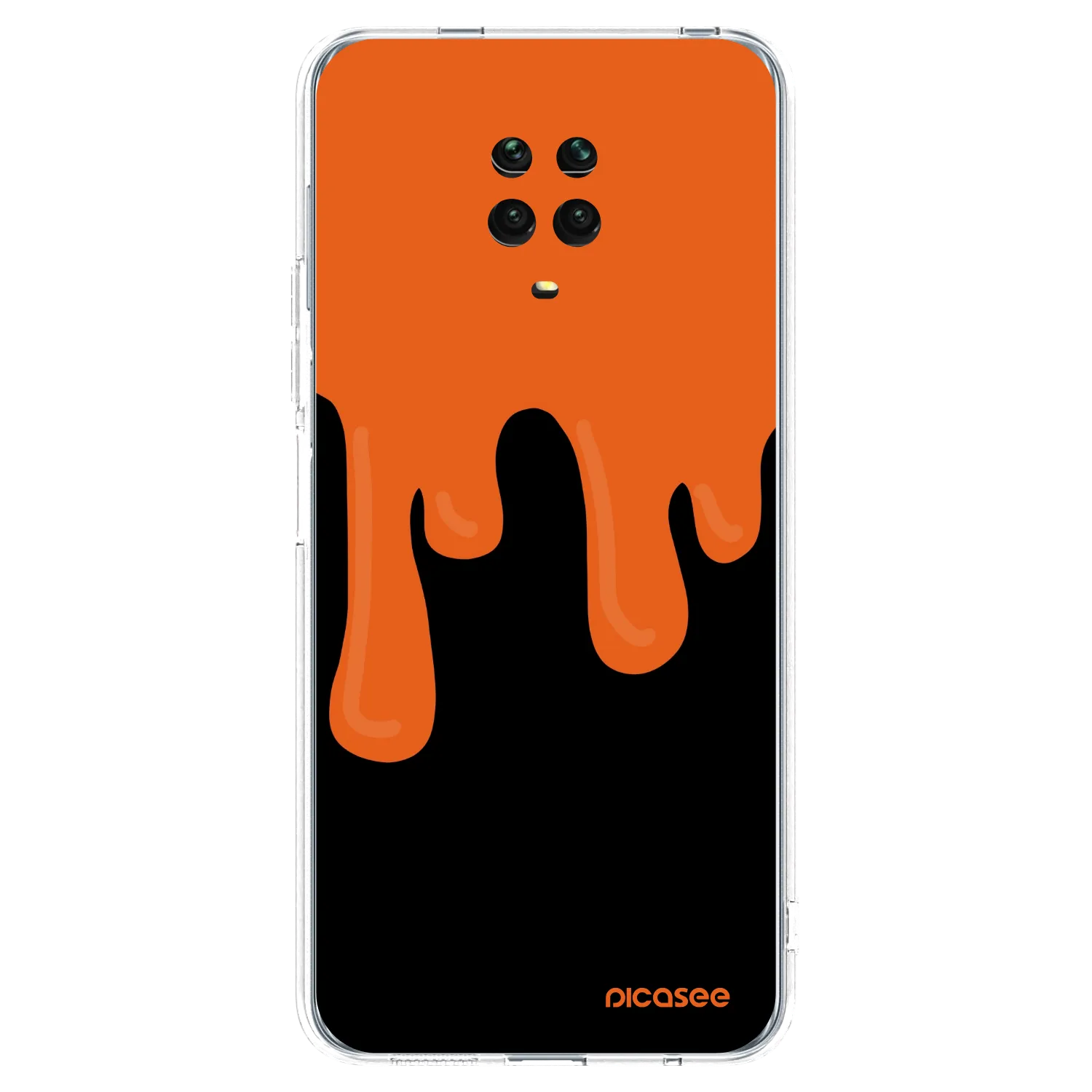 Picasee silikonski prozorni ovitek za Xiaomi Redmi Note 9 Pro - Orange spooky