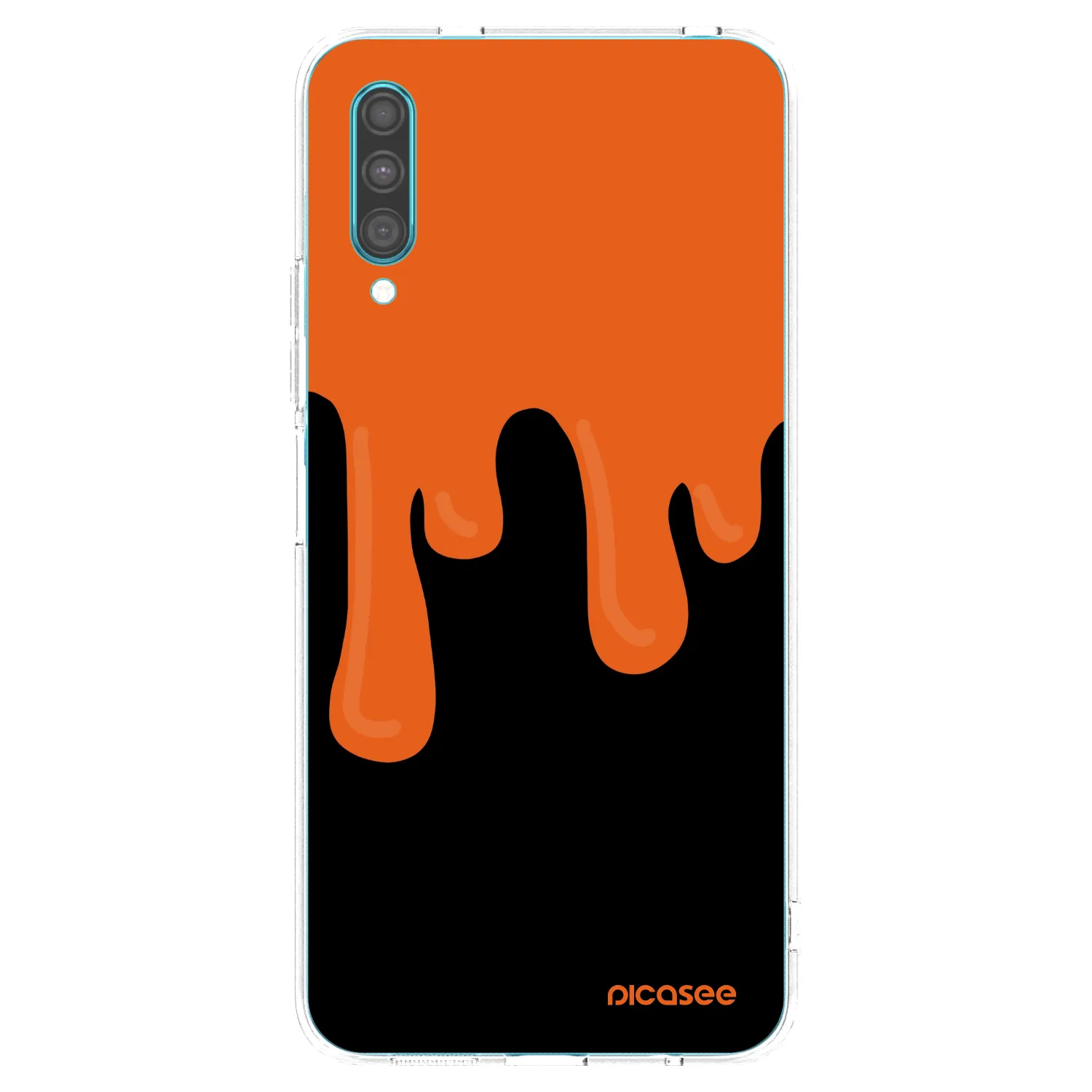 Picasee silikonski prozorni ovitek za Samsung Galaxy A30s A307F - Orange spooky