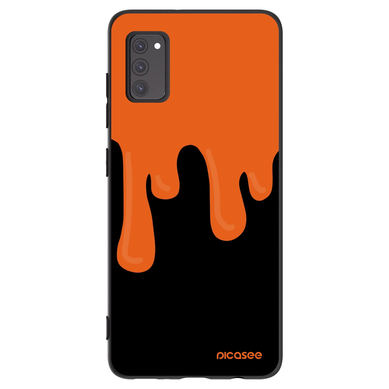 Picasee silikonski črni ovitek za Samsung Galaxy A41 A415F - Orange spooky