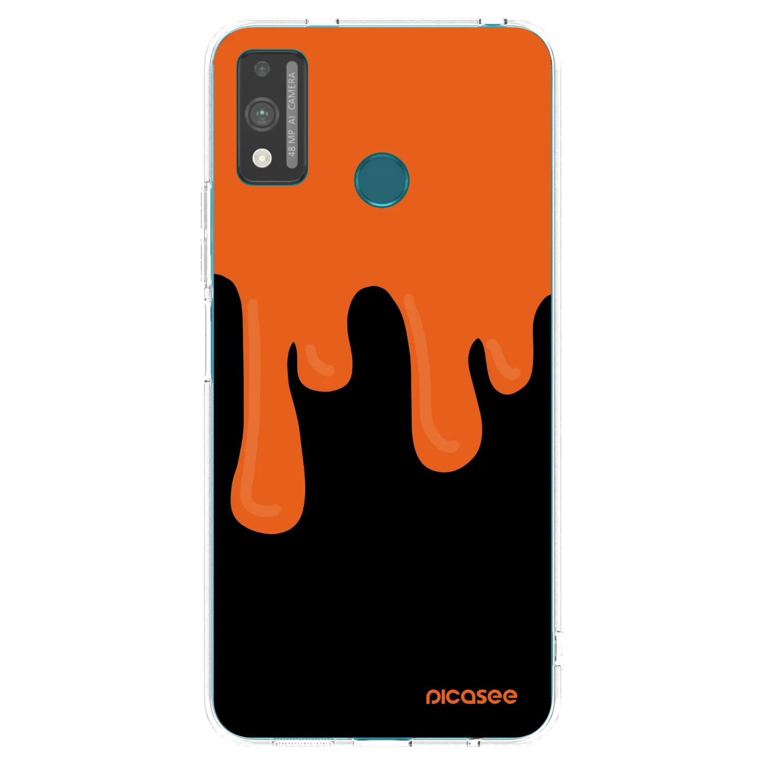 Picasee silikonski prozorni ovitek za Honor 9X Lite - Orange spooky