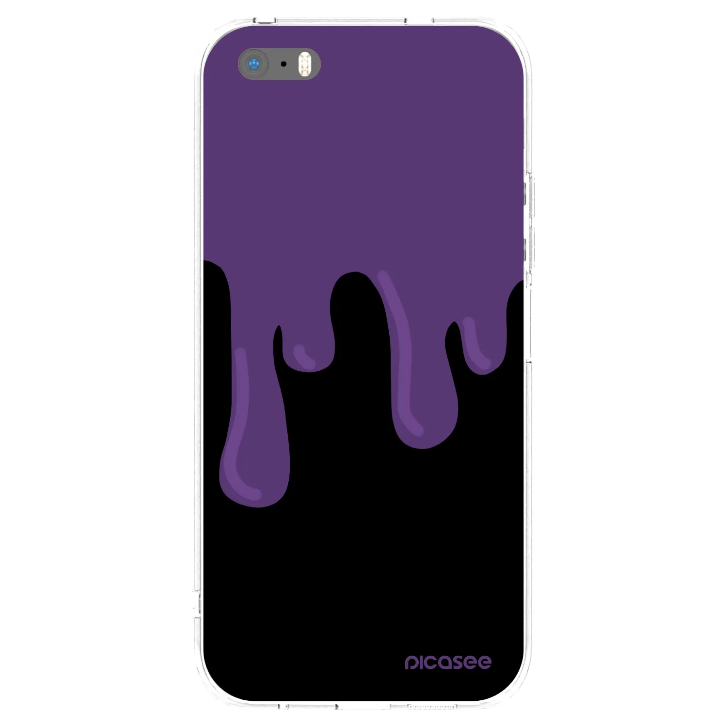 Picasee silikonski prozorni ovitek za Apple iPhone 5/5S/SE - Purple spooky