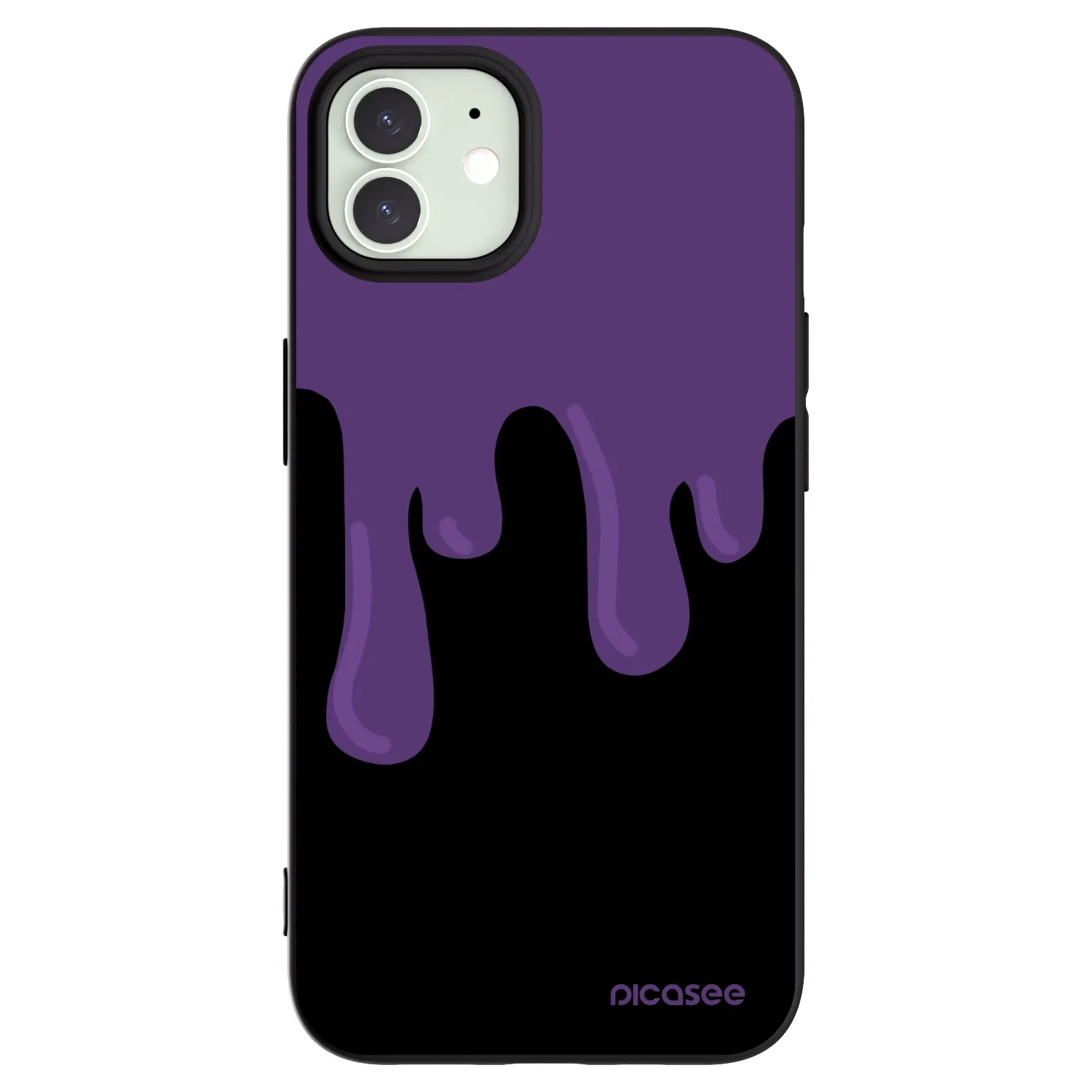 Picasee silikonski črni ovitek za Apple iPhone 12 Pro - Purple spooky