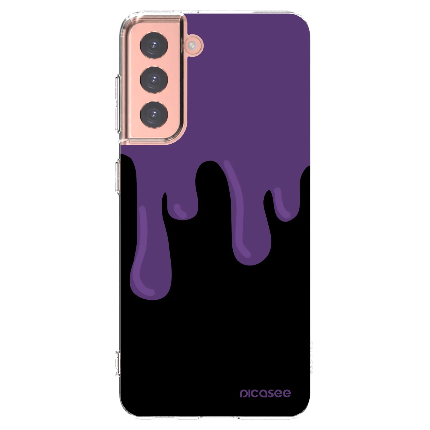 Picasee silikonski prozorni ovitek za Samsung Galaxy S21 5G G991B - Purple spooky