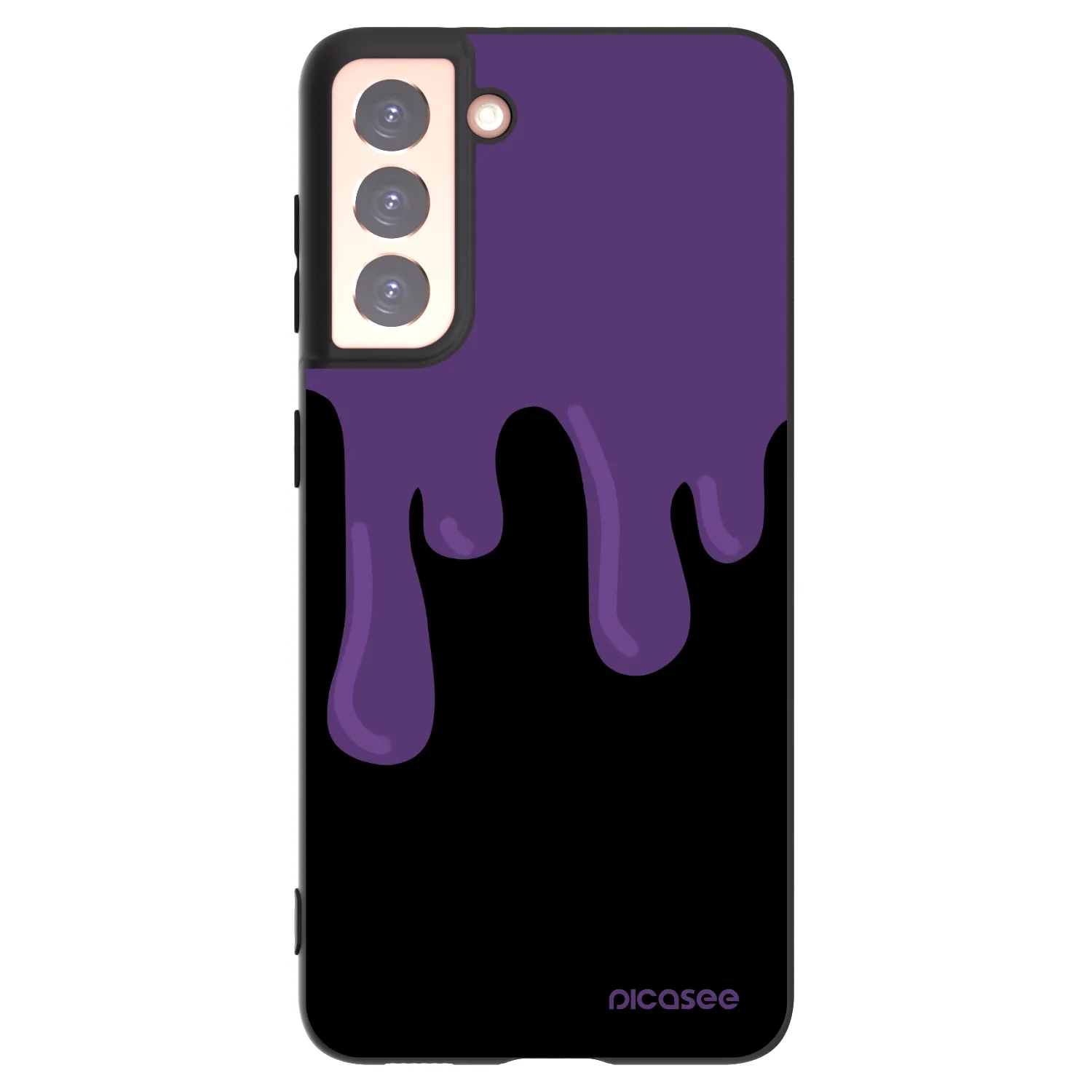 Picasee silikonski črni ovitek za Samsung Galaxy S21 5G G991B - Purple spooky