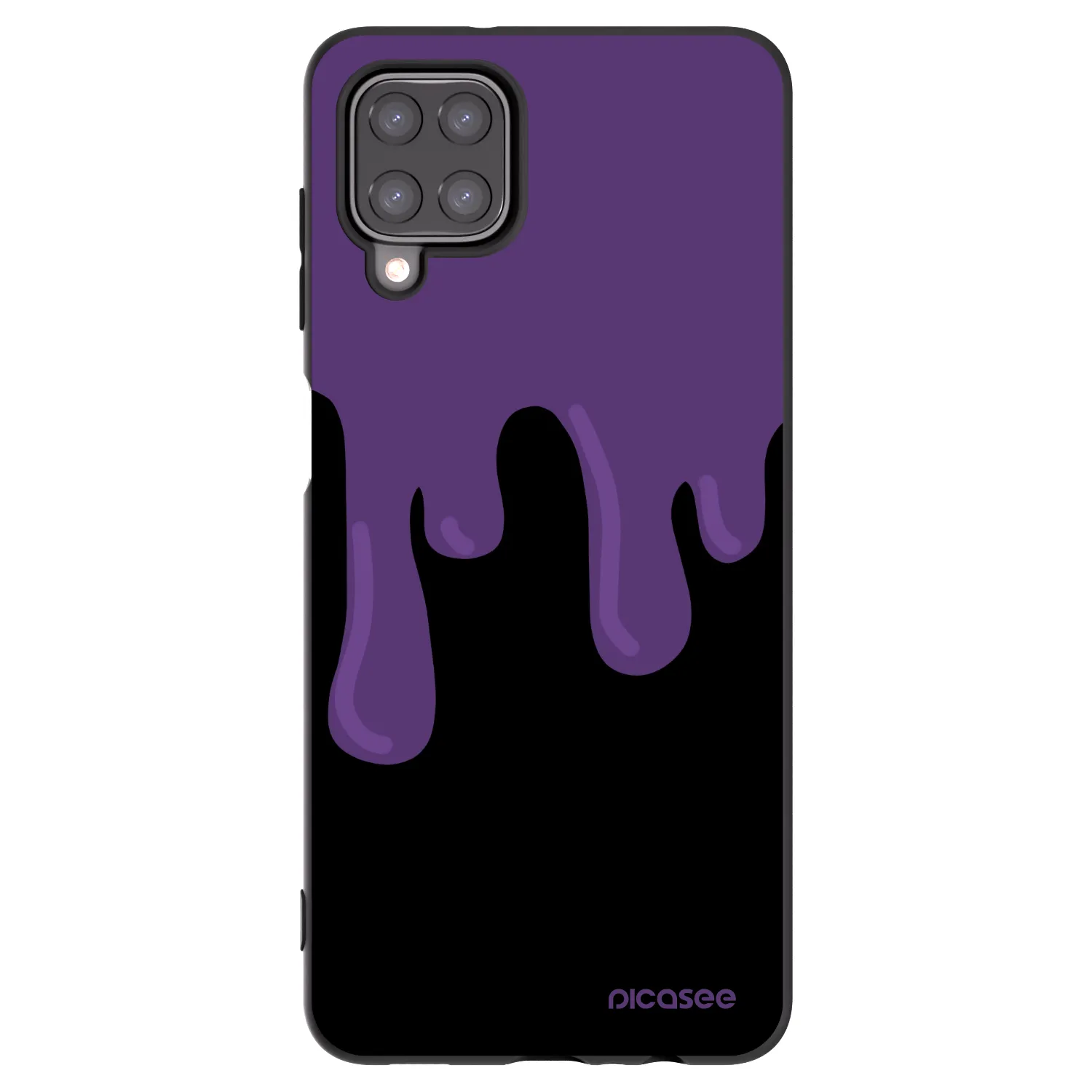 Picasee silikonski črni ovitek za Samsung Galaxy A12 A125F - Purple spooky