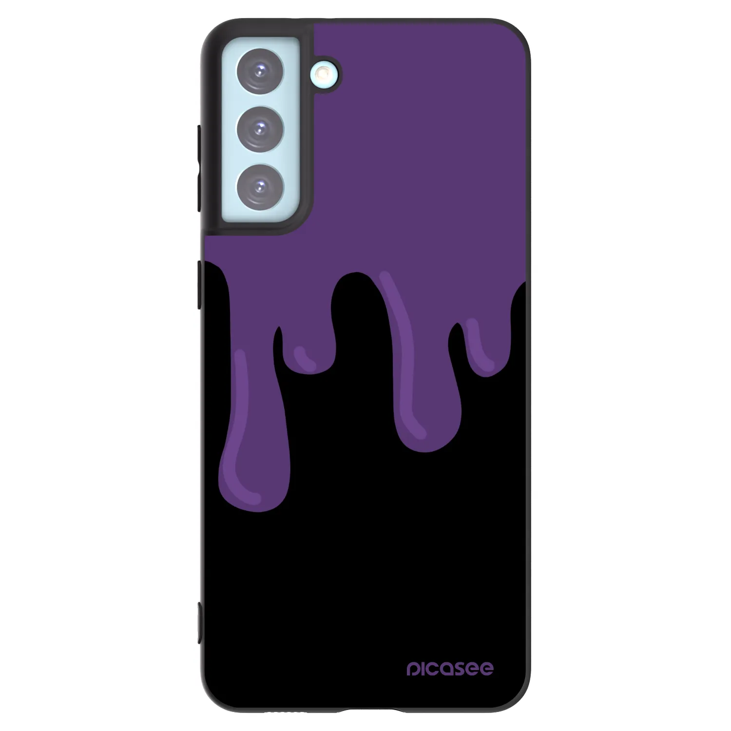 Picasee silikonski črni ovitek za Samsung Galaxy S21+ 5G G996F - Purple spooky