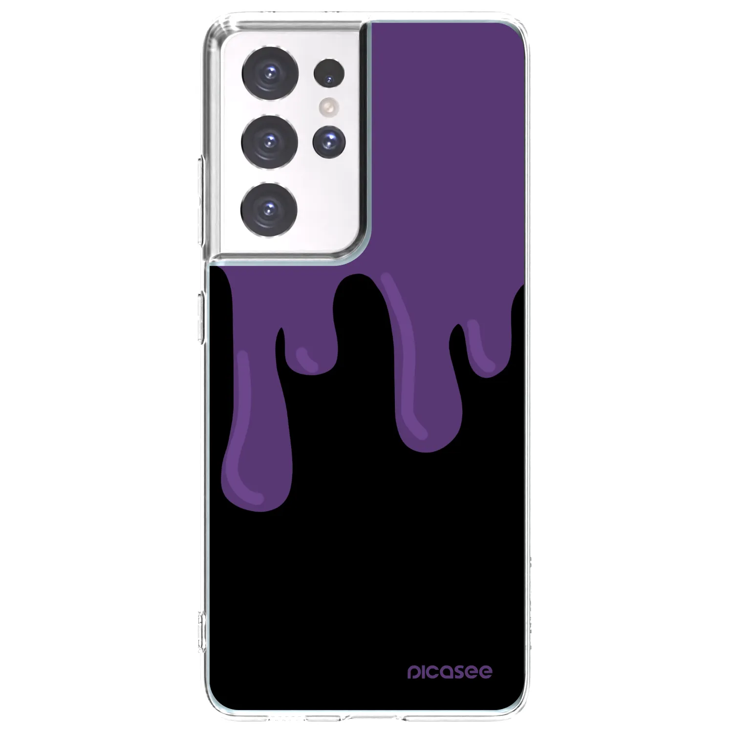 Picasee silikonski prozorni ovitek za Samsung Galaxy S21 Ultra 5G G998B - Purple spooky