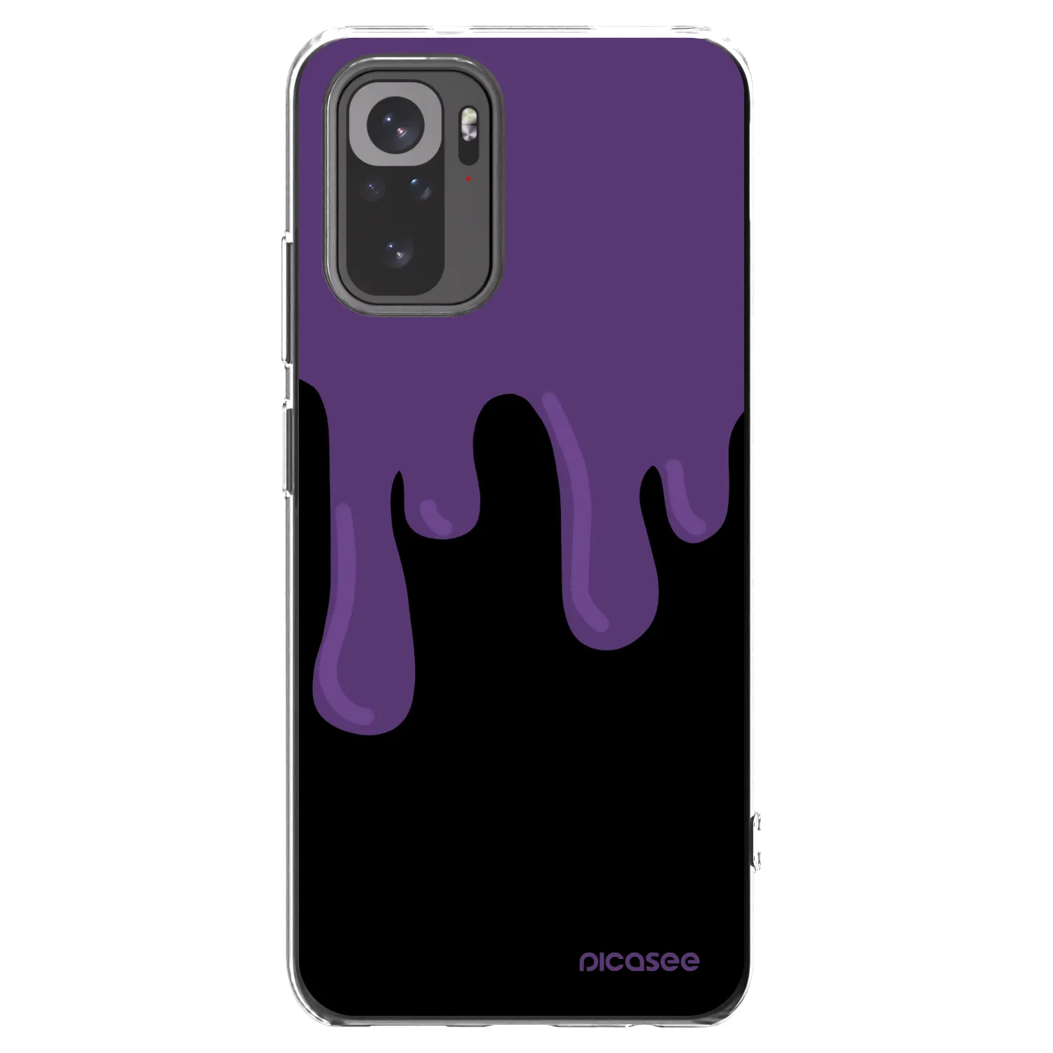 Picasee silikonski prozorni ovitek za Xiaomi Redmi Note 10 - Purple spooky