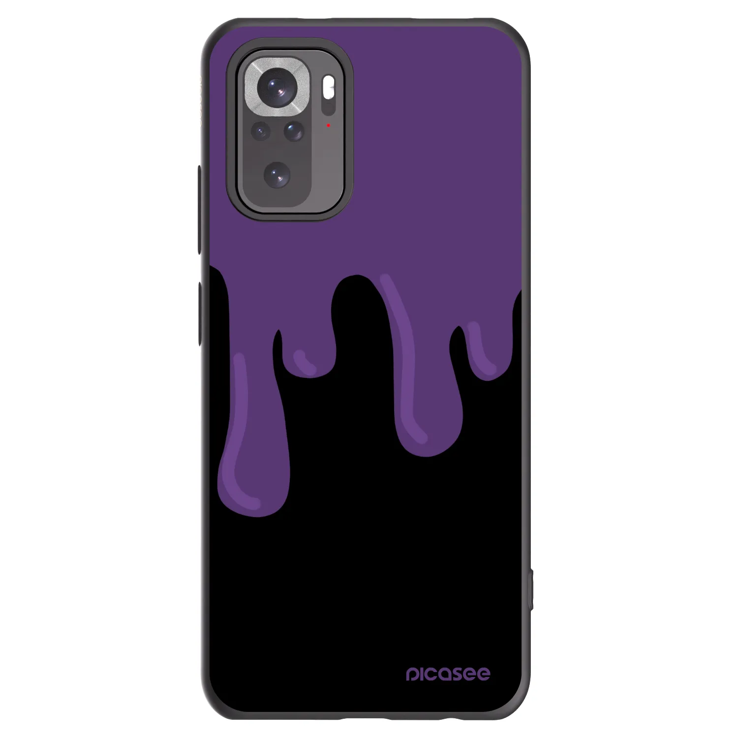 Picasee silikonski črni ovitek za Xiaomi Redmi Note 10 - Purple spooky